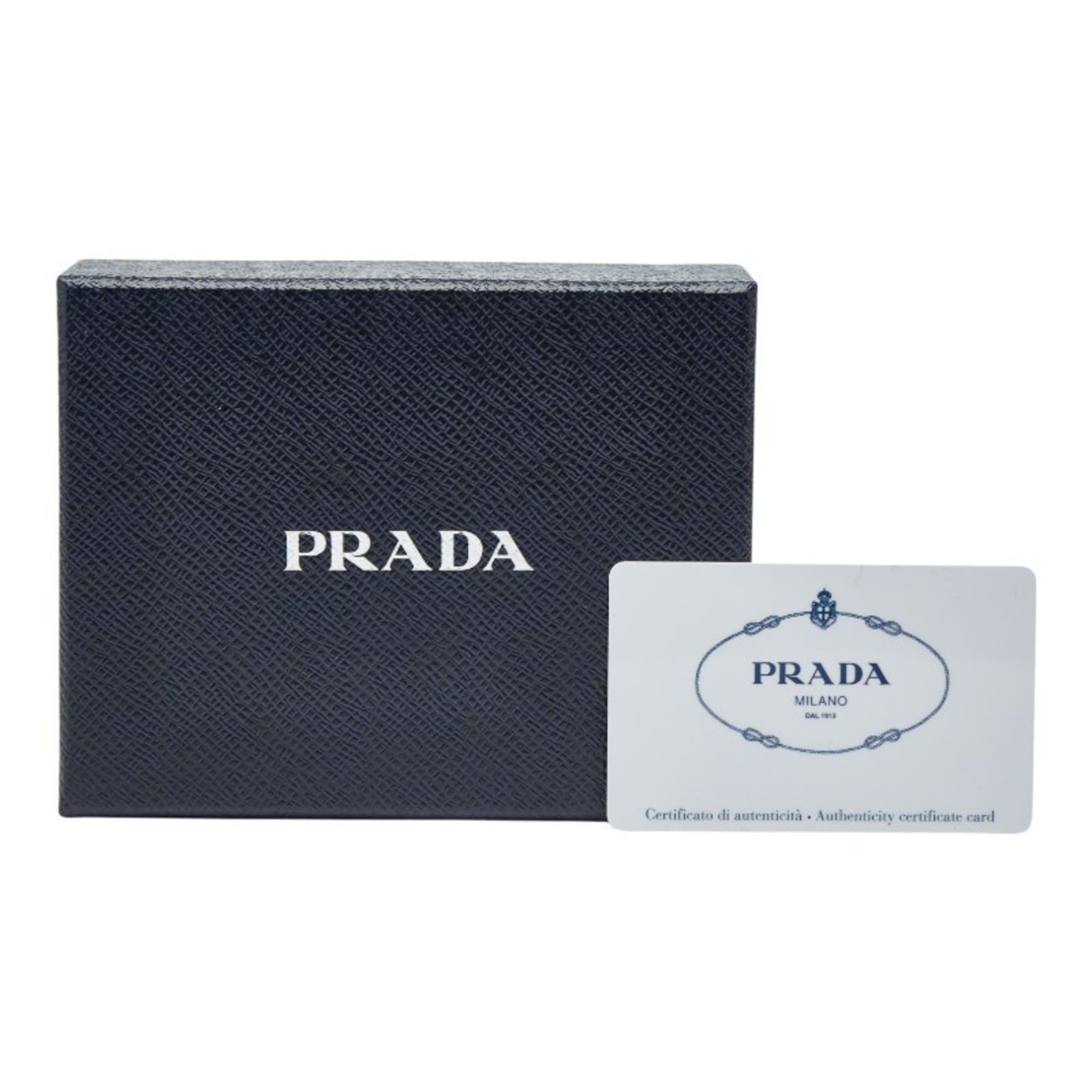 Prada Prada Tri-fold Compact Wallet 1MH021 Beige Vitello Dino Leather Women's PRADA Size ONE SIZE - 10 Thumbnail