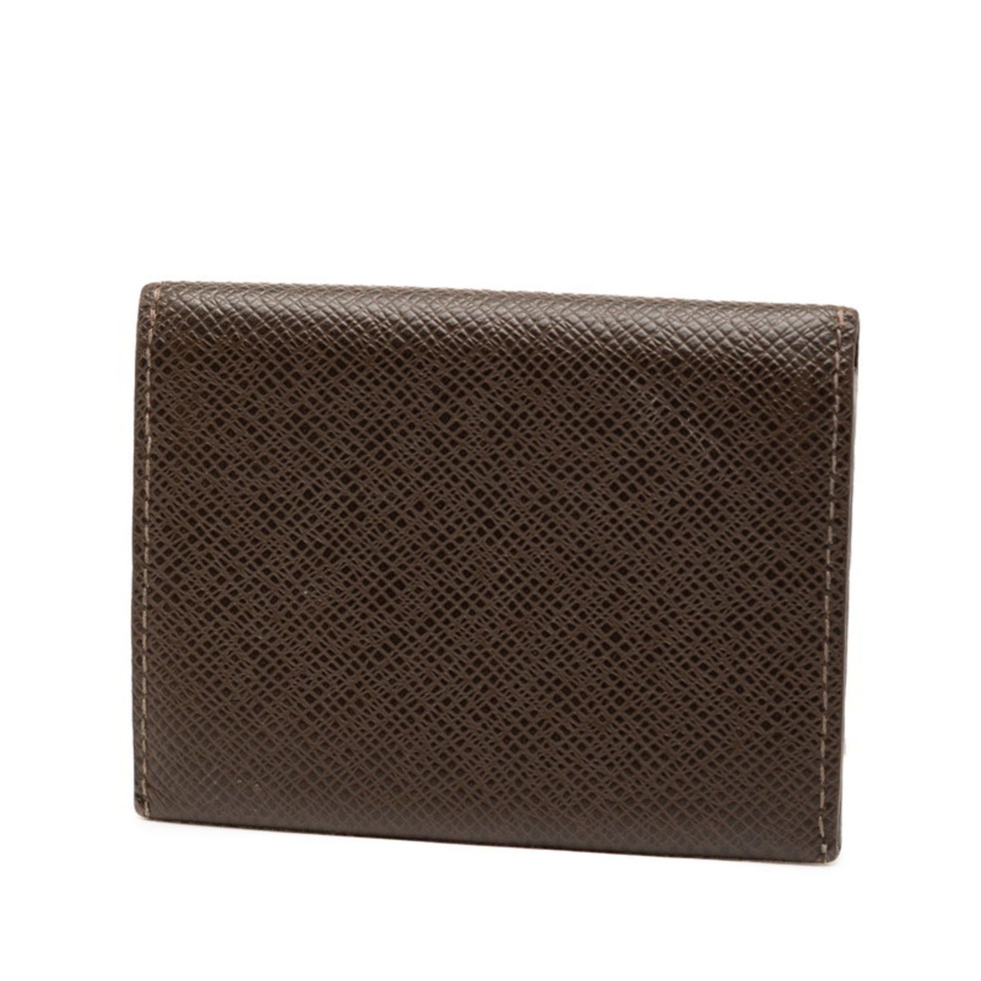 Louis Vuitton Louis Vuitton Taiga Envelope Cult de Visite Business Card Case M30928 Grizzly Dark Brown Leather Women's LOUIS VUITTON Size ONE SIZE - 2 Thumbnail