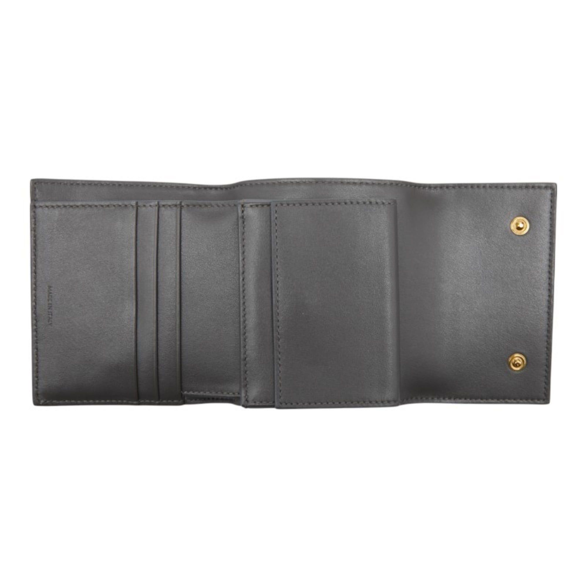 Celine Celine Tri-fold Wallet Gray Leather Women's CELINE Size ONE SIZE - 6 Thumbnail