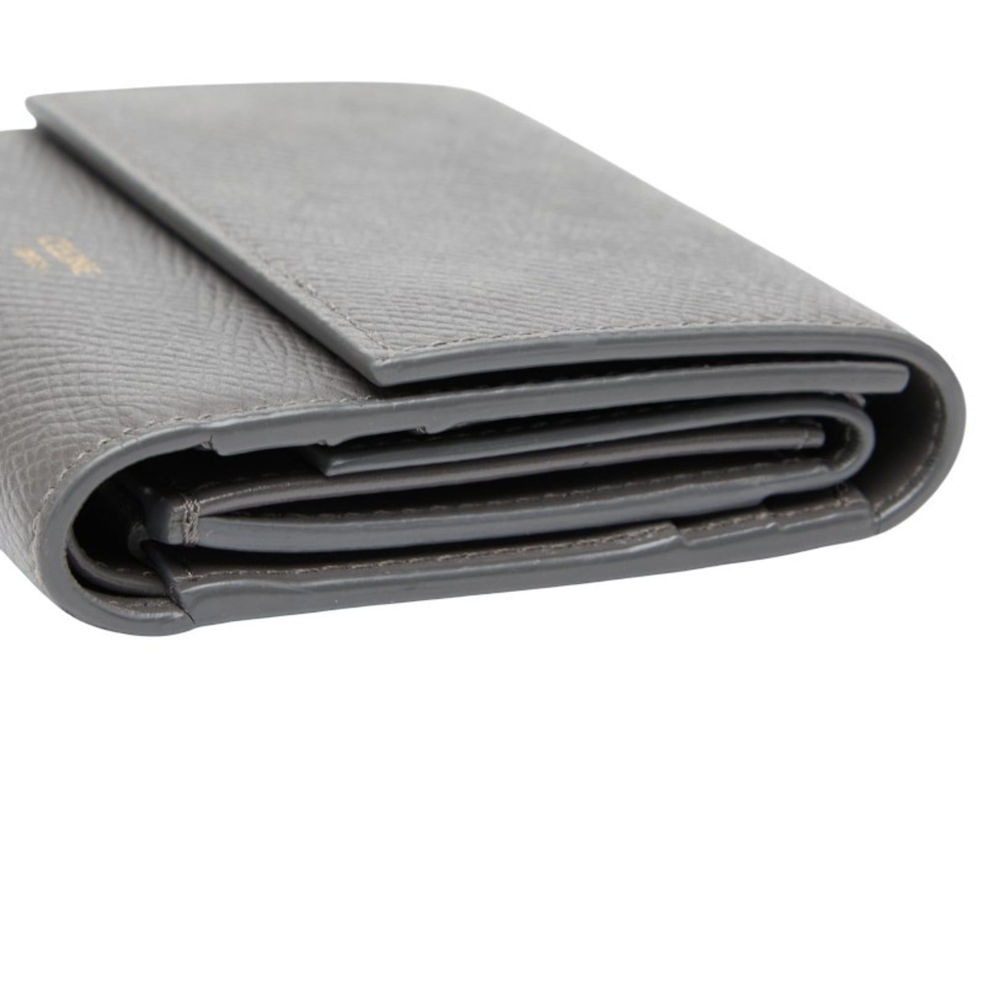Celine Celine Tri-fold Wallet Gray Leather Women's CELINE Size ONE SIZE - 4 Thumbnail