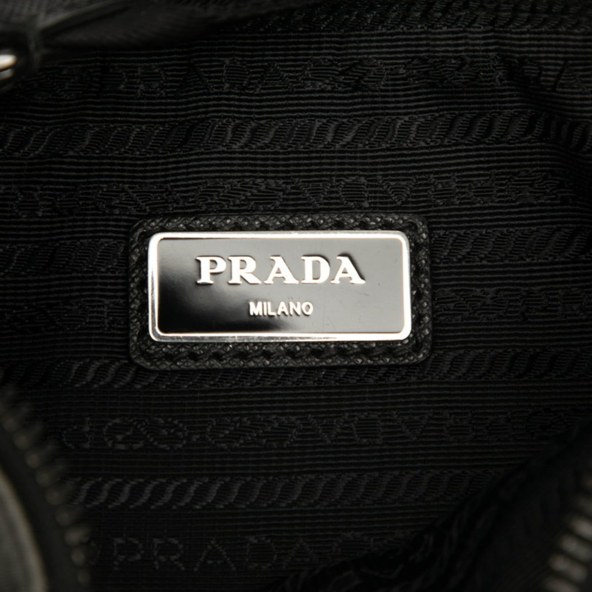 Prada Prada Triangle Logo Plate Shoulder Bag 2VH113 Gray Black Nylon Leather Women's PRADA Size ONE SIZE - 5 Thumbnail