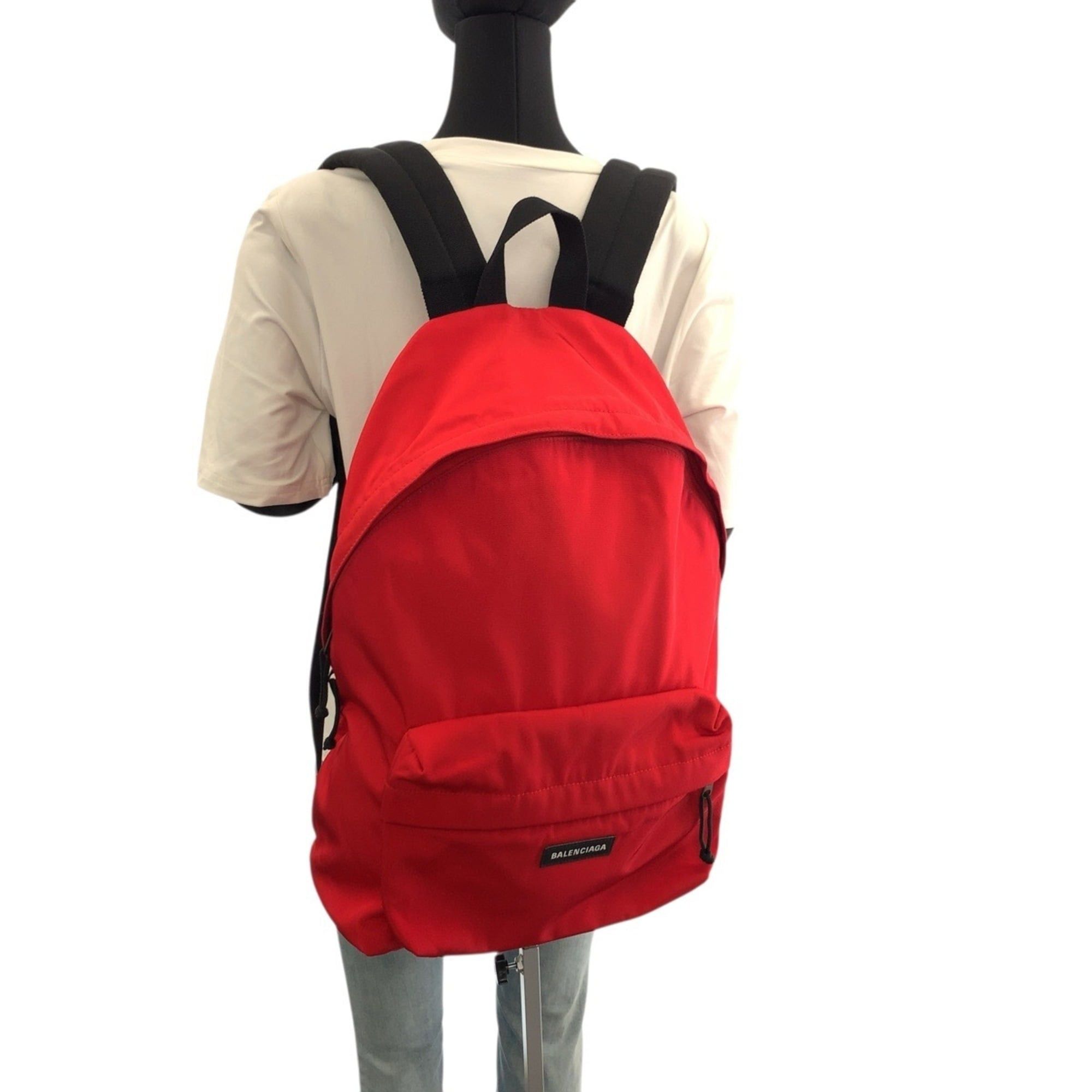 Balenciaga BALENCIAGA Explorer Red and Black Canvas 503221 Backpack/Daypack, Unisex, Women's Size ONE SIZE - 7 Thumbnail