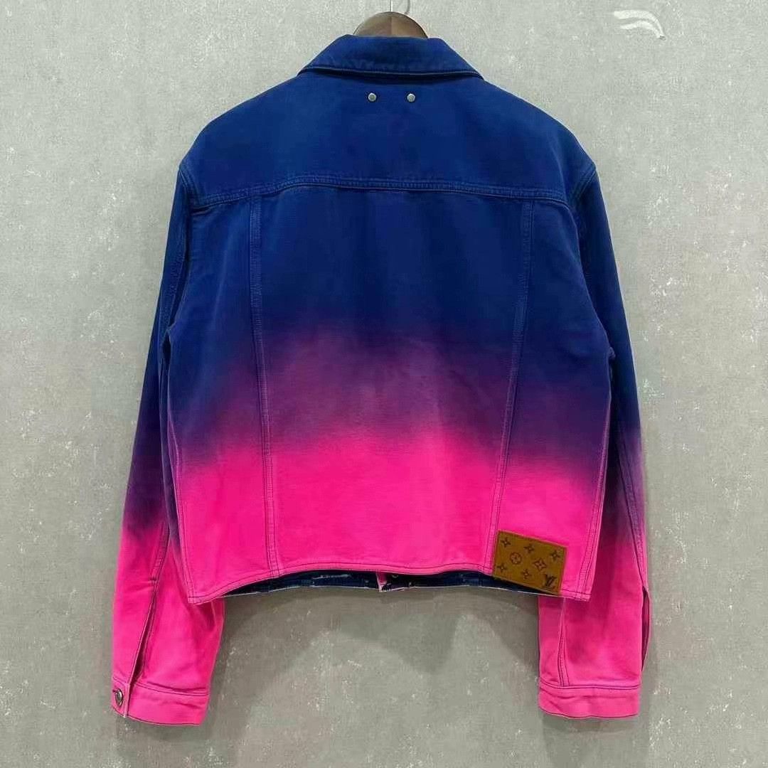 Louis Vuitton louis vuitton blue pink gradient denim jacket Size L / US 10 / IT 46 - 2 Thumbnail