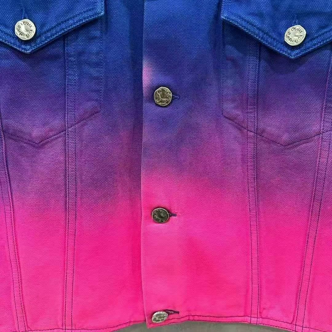 Louis Vuitton louis vuitton blue pink gradient denim jacket Size L / US 10 / IT 46 - 3 Thumbnail