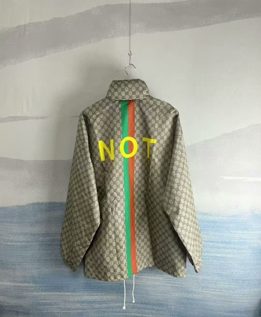 Gucci gucci red green striped rain jacket size 48 Size US L / EU 52-54 / 3 - 3 Thumbnail