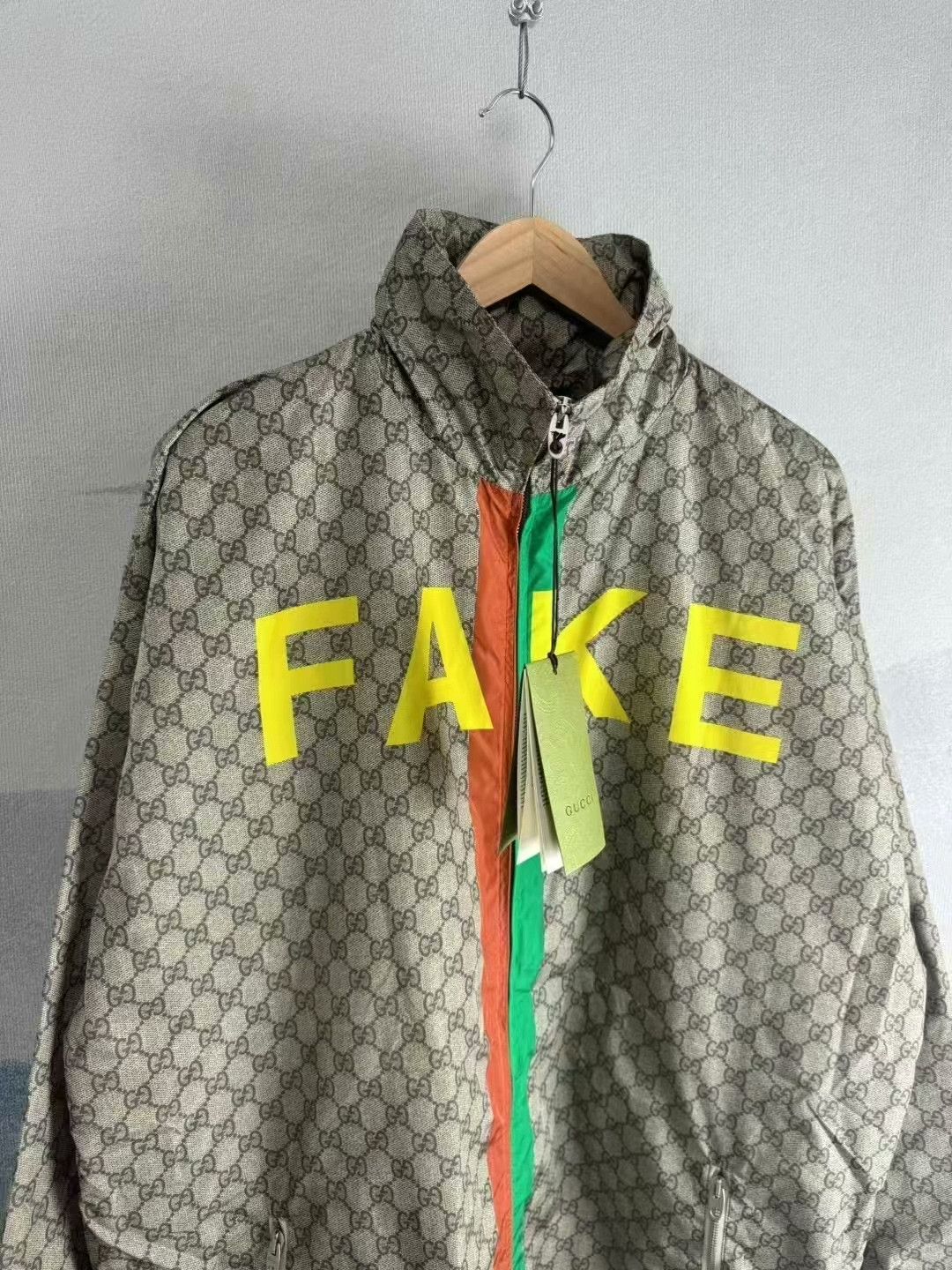 Gucci gucci red green striped rain jacket size 48 Size US L / EU 52-54 / 3 - 2 Thumbnail