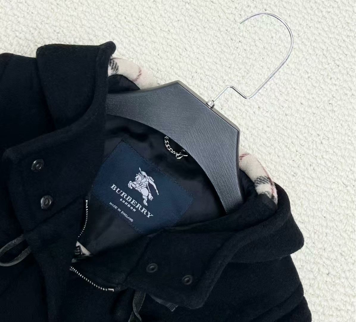 Burberry burberry black duffle coat with hood Size US L / EU 52-54 / 3 - 3 Thumbnail