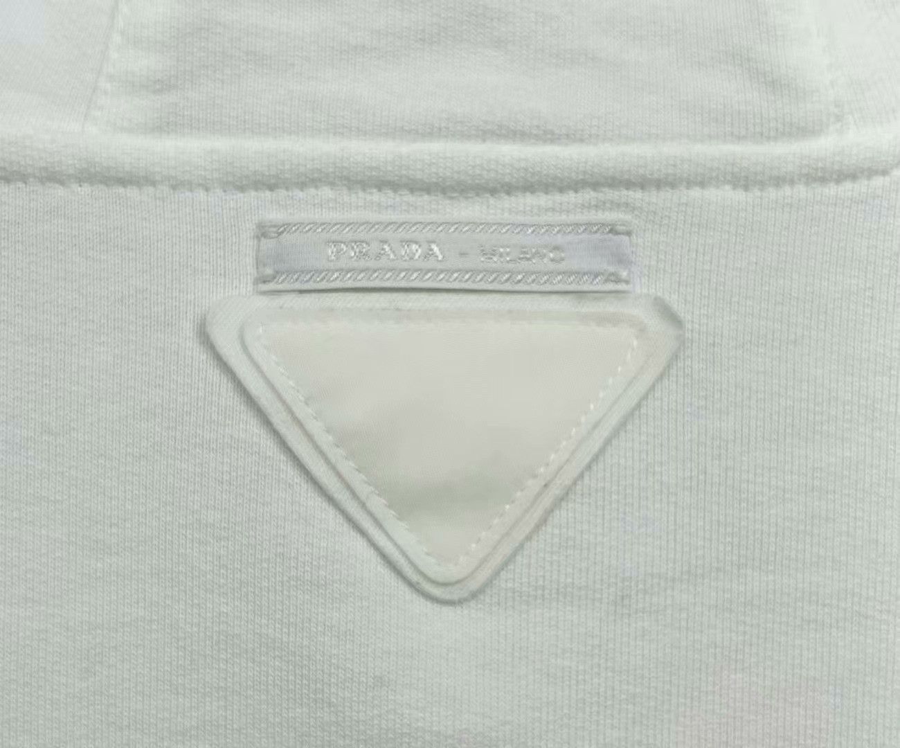 Prada prada white logo hoodie with triangle tag Size US M / EU 48-50 / 2 - 5 Thumbnail
