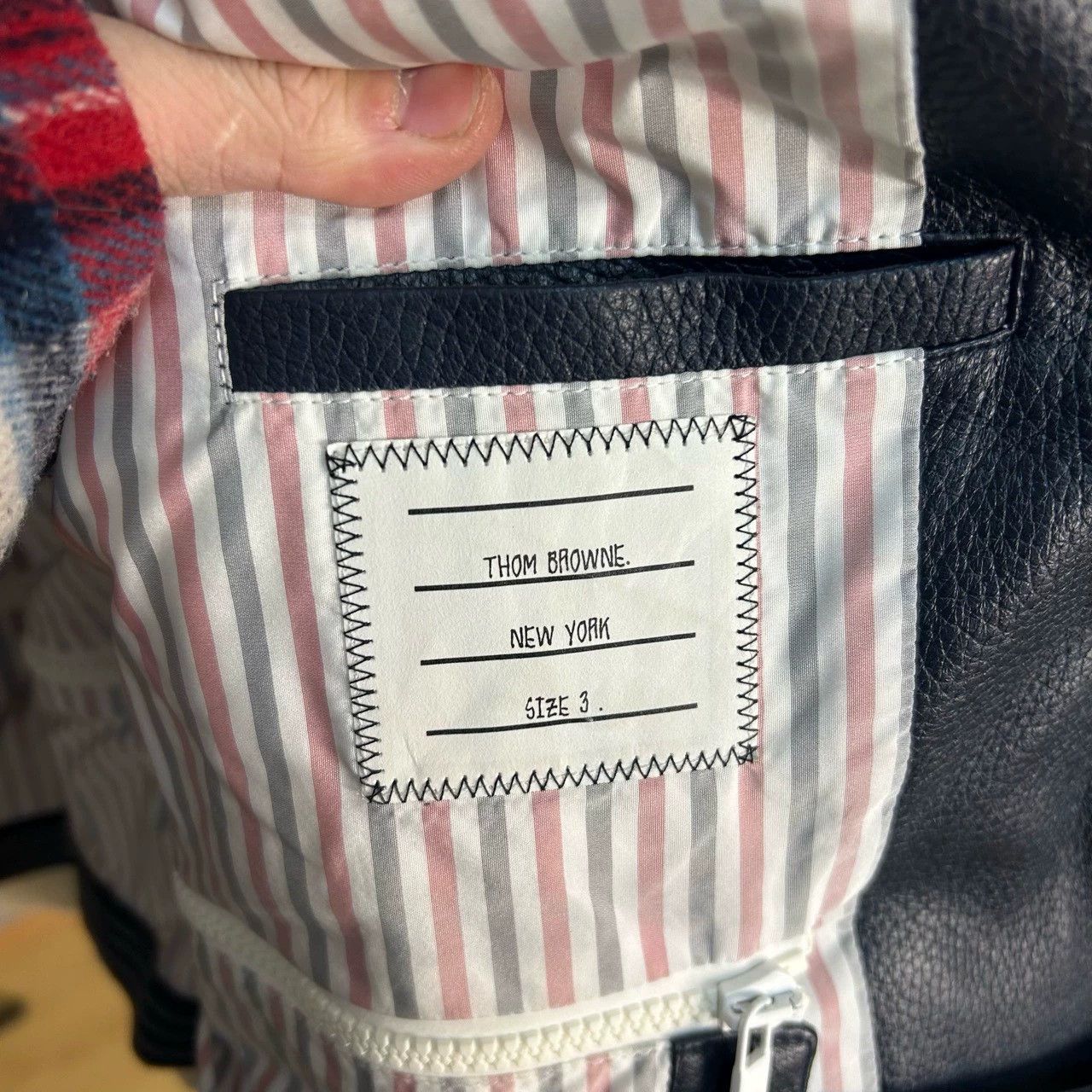 Thom Browne classic multicolor leather down jacket Size US M / EU 48-50 / 2 - 4 Thumbnail