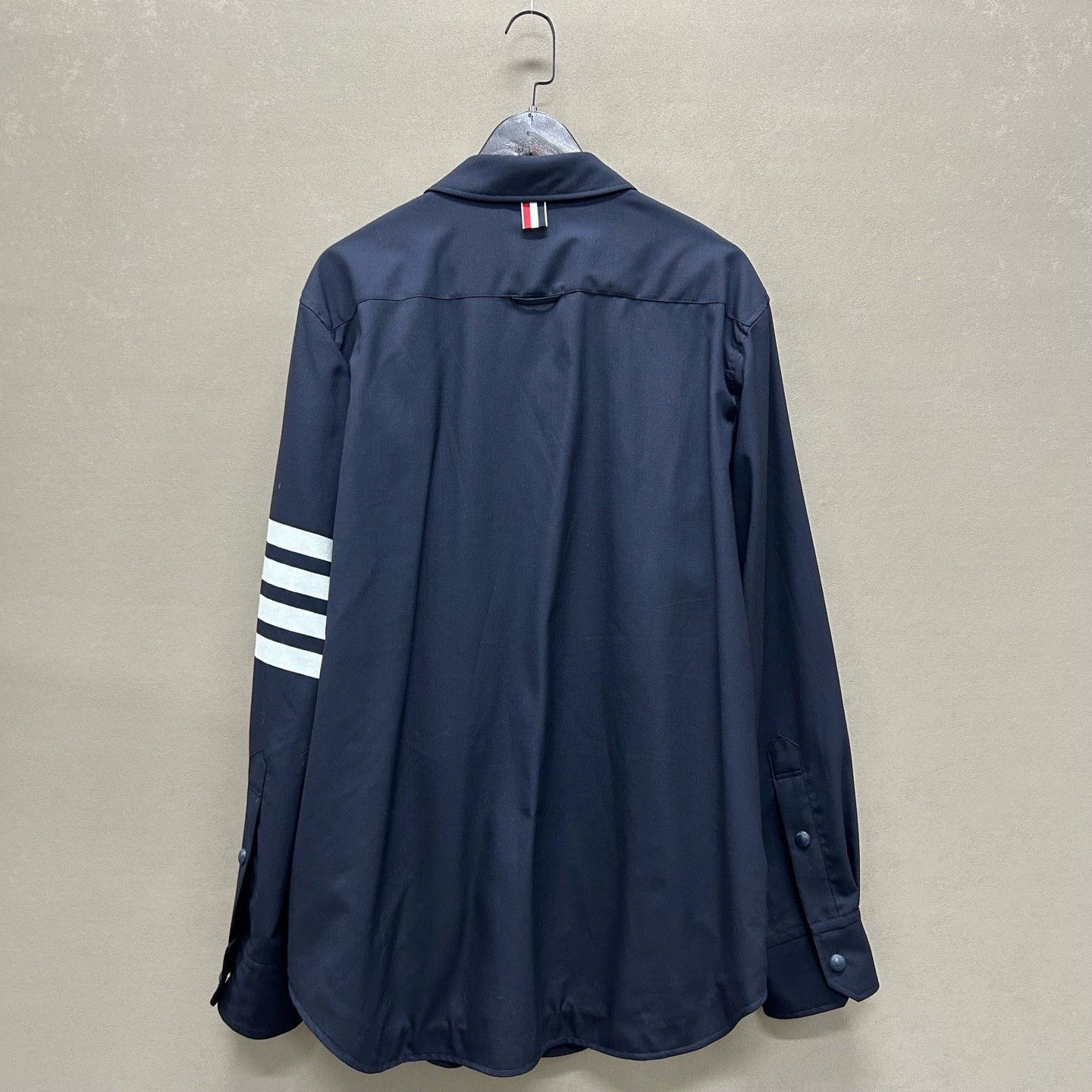 Thom Browne Thom Browne Navy Wool Striped Jacket Size US M / EU 48-50 / 2 - 2 Thumbnail