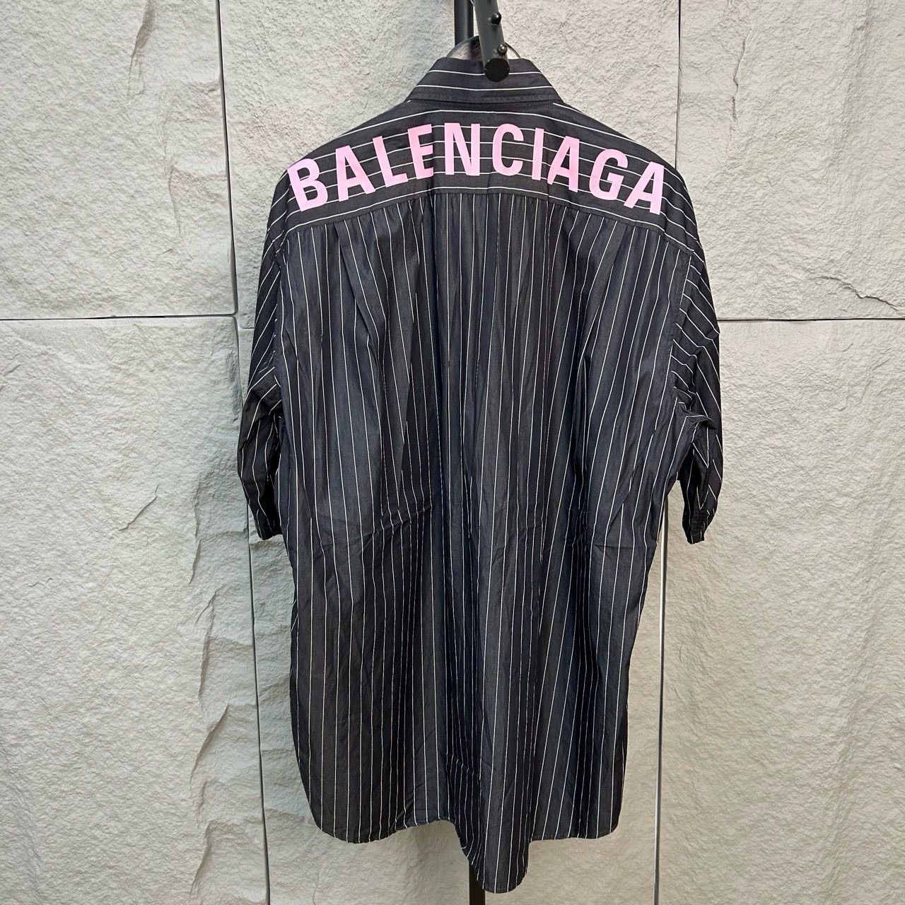 Balenciaga Balenciaga Striped Shirt with Short Sleeves Size XXS / US 00 / IT 34 - 2 Thumbnail