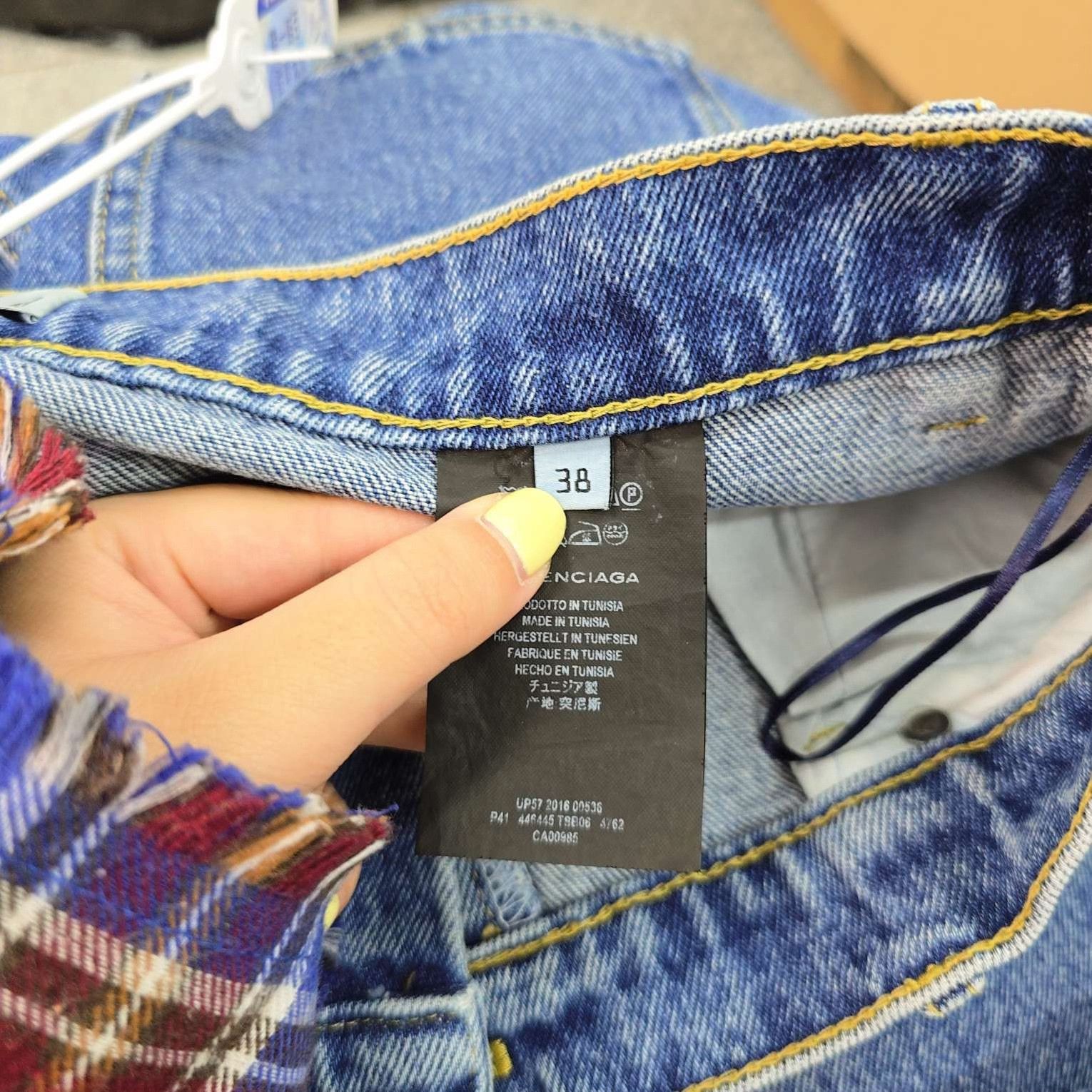 Balenciaga Balenciaga Color Block Denim Pants Size 38 Size US 38 / EU 54 - 5 Thumbnail