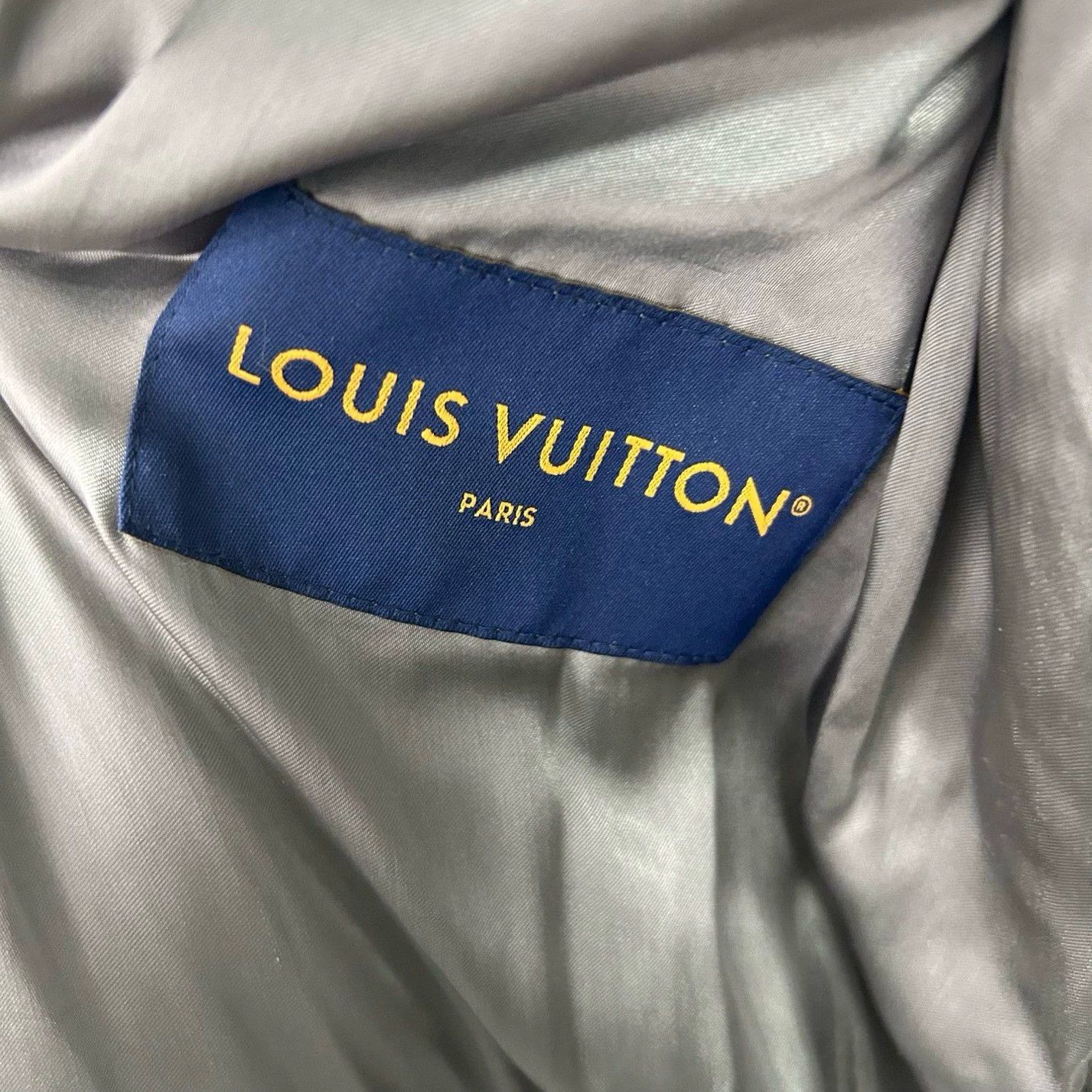 Louis Vuitton gray leather-sleeved baseball jacket with embroidery Size US S / EU 44-46 / 1 - 4 Thumbnail