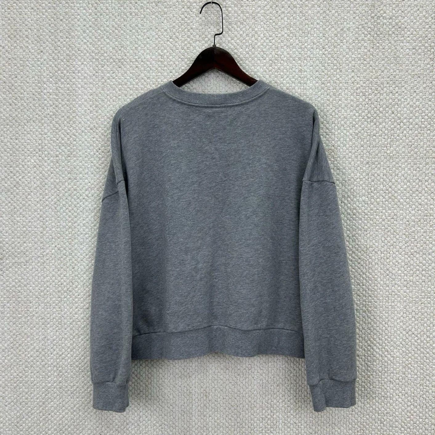 Celine celine gray cropped sweatshirt with print Size S / US 4 / IT 40 - 2 Thumbnail