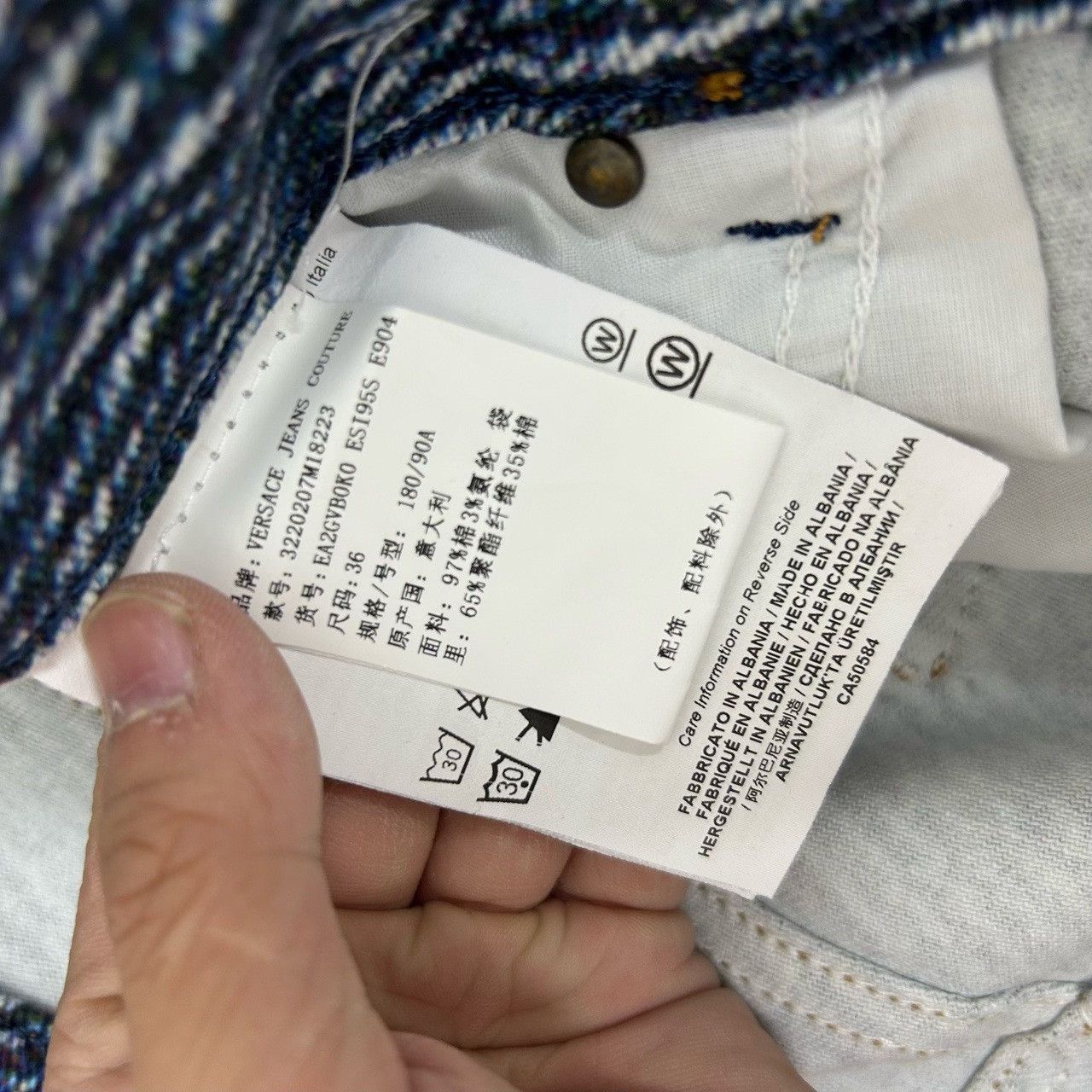 Versace versace blue washed denim pants size 36 Size US 36 / EU 52 - 4 Thumbnail