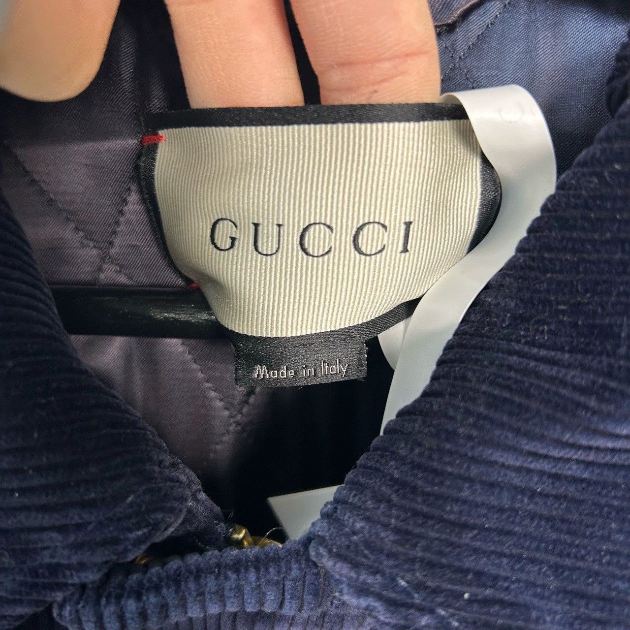 Gucci gucci navy corduroy bee embroidered jacket Size US L / EU 52-54 / 3 - 3 Thumbnail