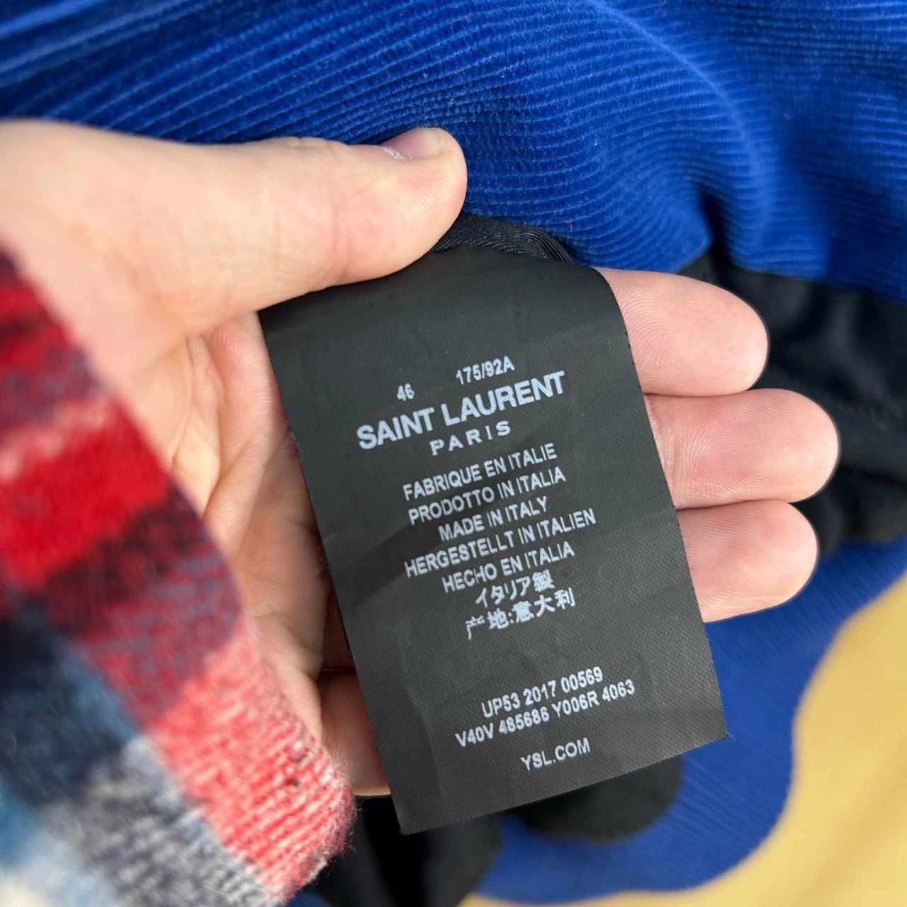 Saint Laurent Paris saint laurent blue corduroy baseball jacket Size US M / EU 48-50 / 2 - 4 Thumbnail
