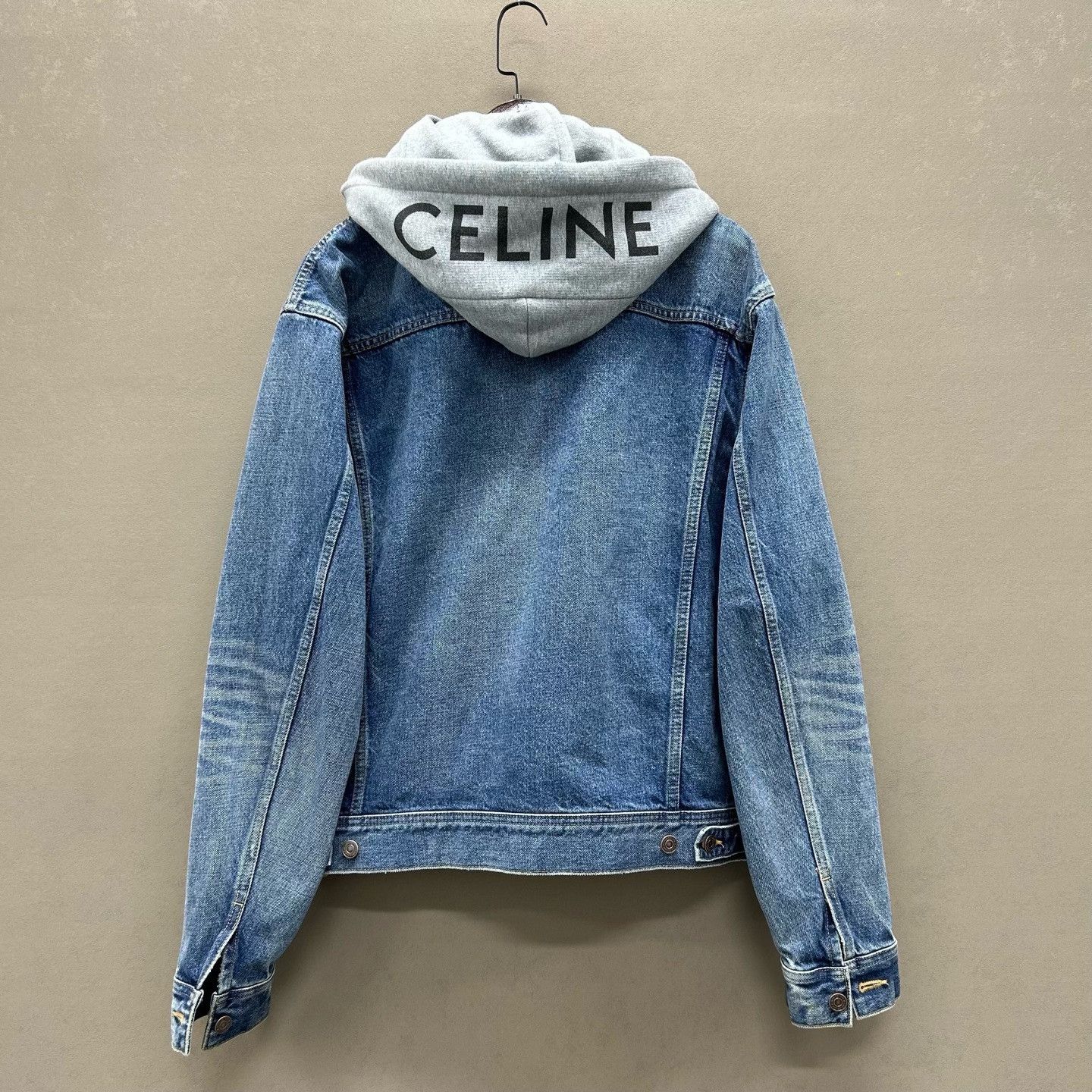Celine celine logo denim jacket with hoodie Size XL / US 12-14 / IT 48-50 - 2 Thumbnail