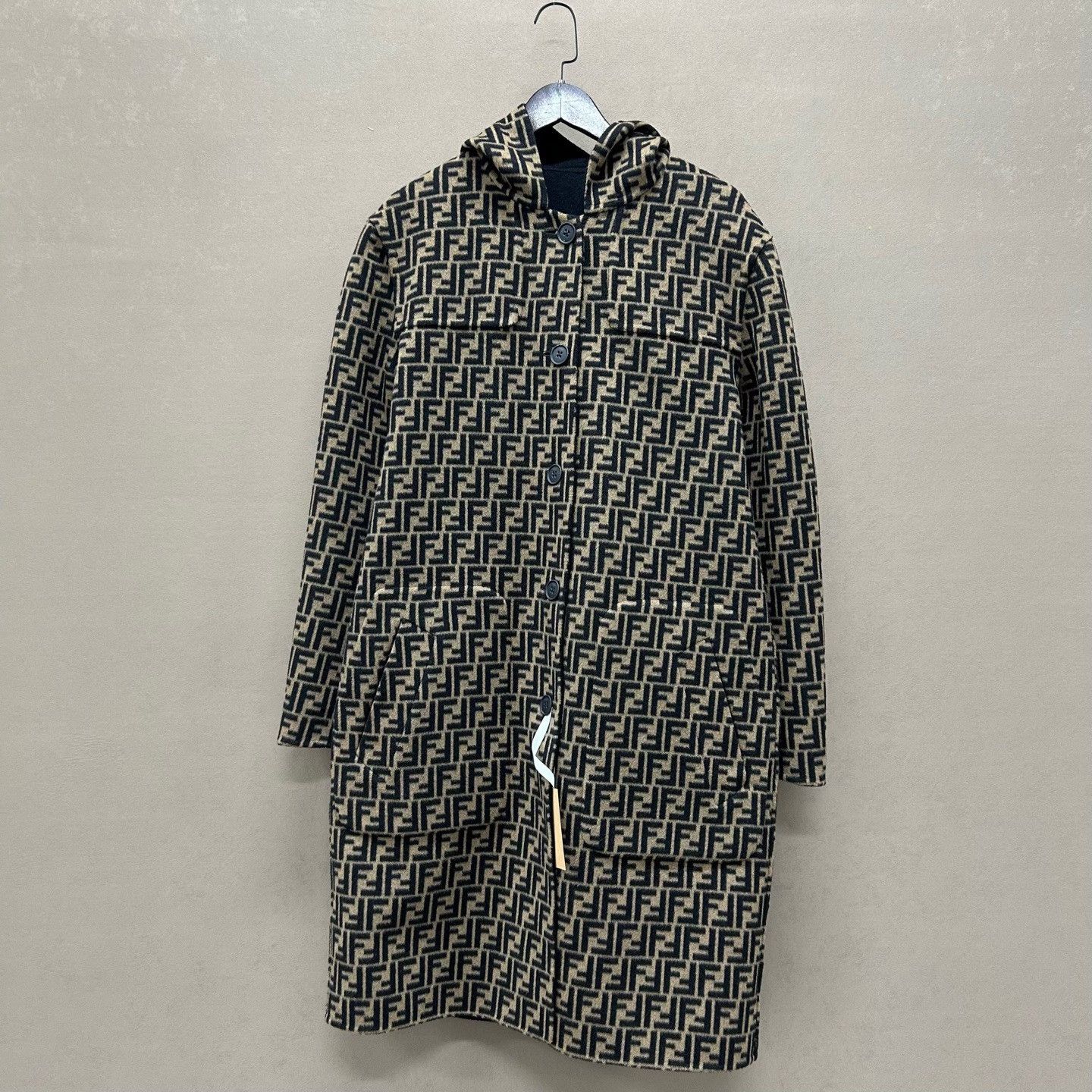 Fendi Fendi Black Logo Reverse Long Coat Size XL / US 12-14 / IT 48-50 - 3 Thumbnail