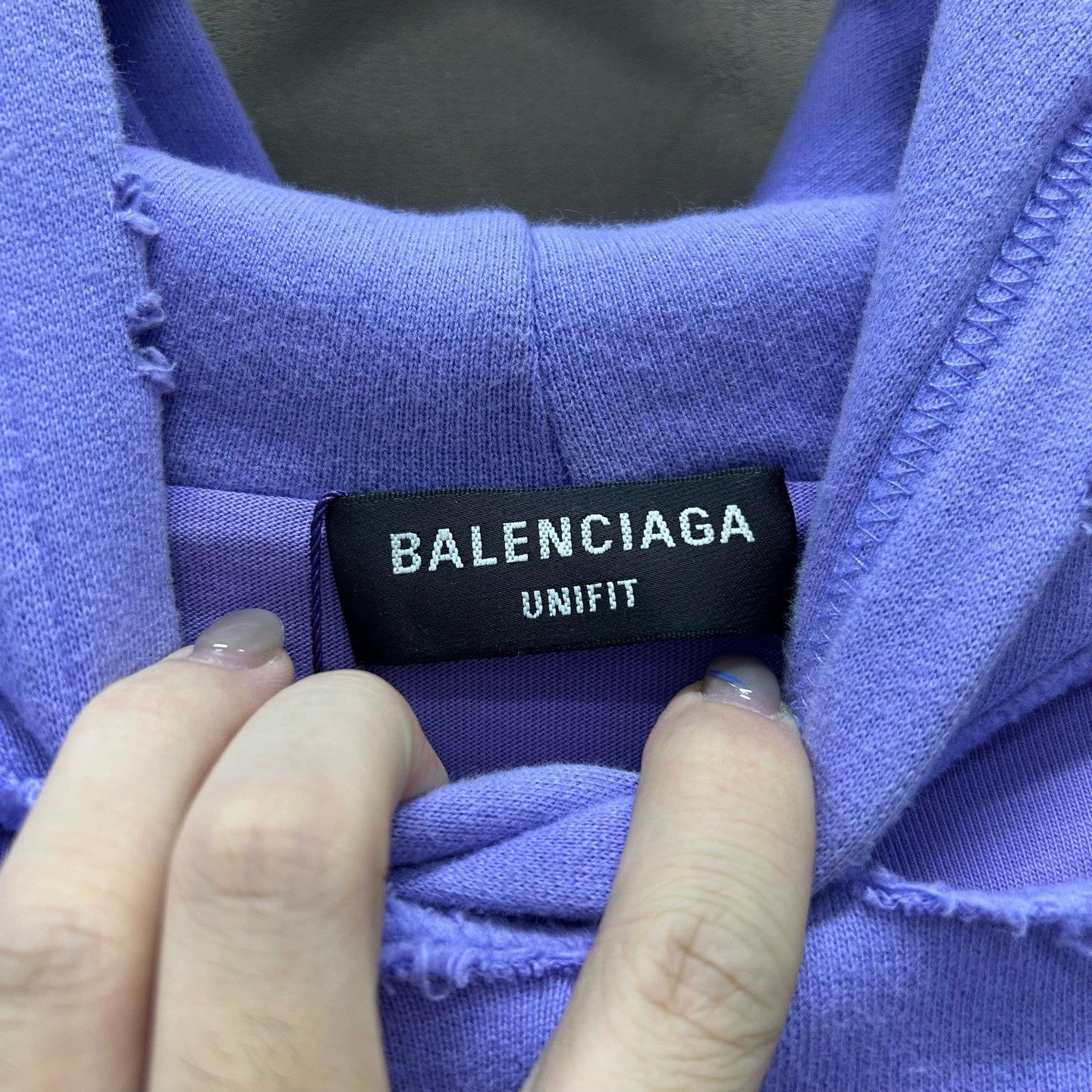 Balenciaga balenciaga logo hoodie in lavender color Size US L / EU 52-54 / 3 - 3 Thumbnail