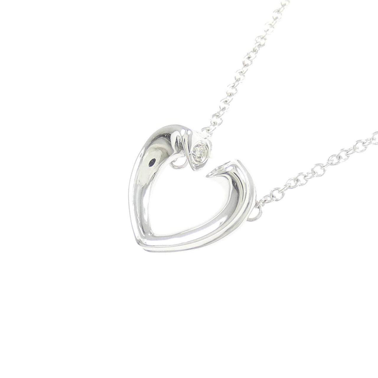 Tiffany & Co. Tiffany & Co. Tiffany Tenderness 750 White Gold Diamond Necklace Calfskin Necklace DUTY FREE for USA Size ONE SIZE - 3 Thumbnail