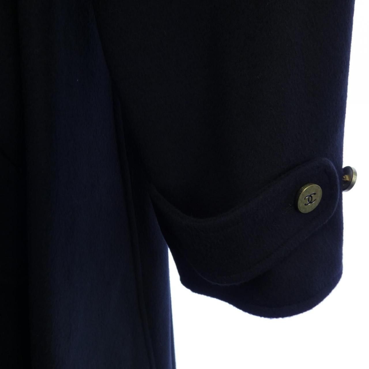 Chanel Chanel Chanel 100% Cashmere Coat Leather Outerwear P04058V02921 94A DUTY FREE for USA Size ONE SIZE - 5 Thumbnail
