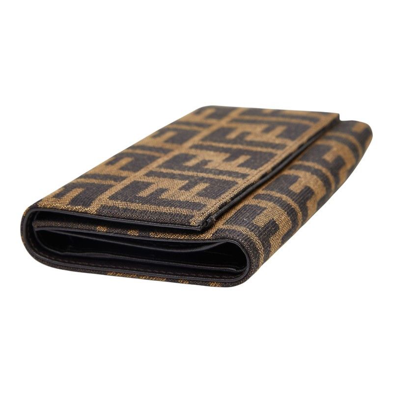 Fendi Fendi Zucca Canvas Trifold Wallet Canvas Short Wallet 8M0011 DUTY FREE for USA