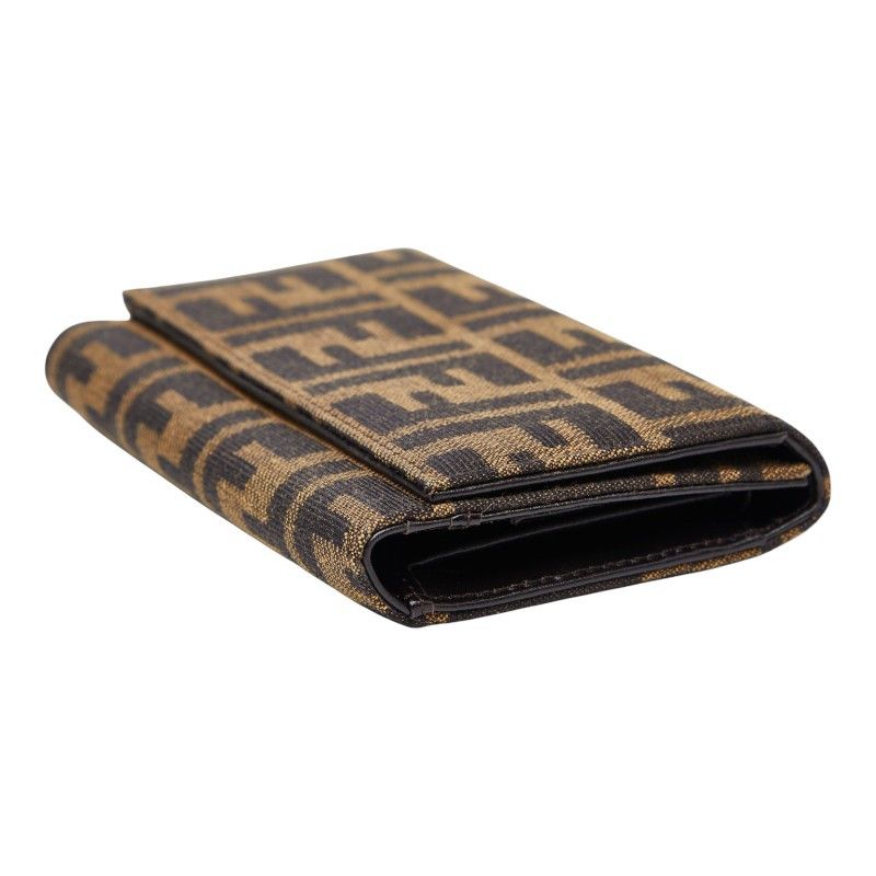 Fendi Fendi Zucca Canvas Trifold Wallet Canvas Short Wallet 8M0011 DUTY FREE for USA