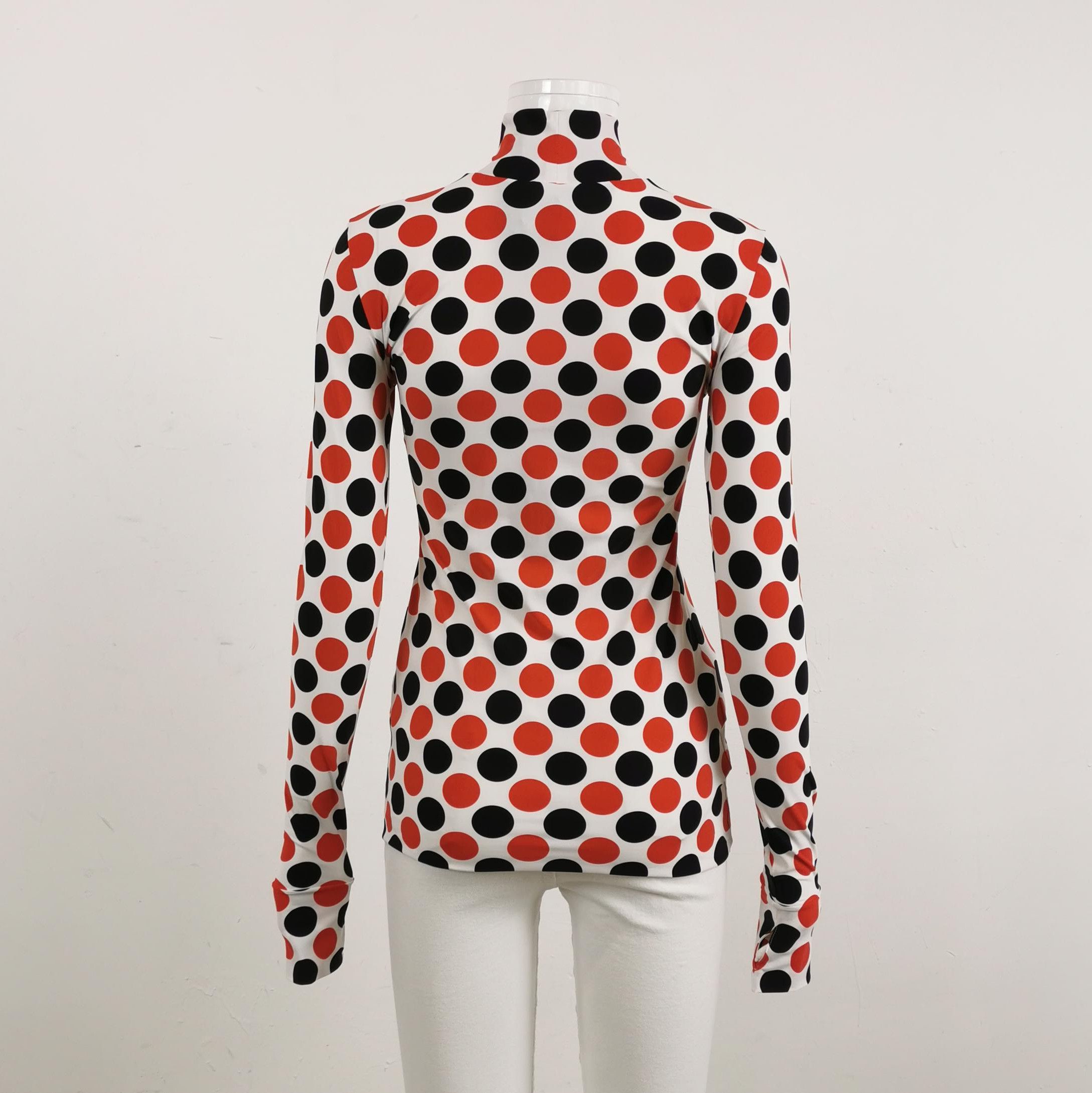 Prada Prada Colorful Polka Dot High Neck Long Sleeve Top 0089 Size M / US 6-8 / IT 42-44 - 2 Thumbnail