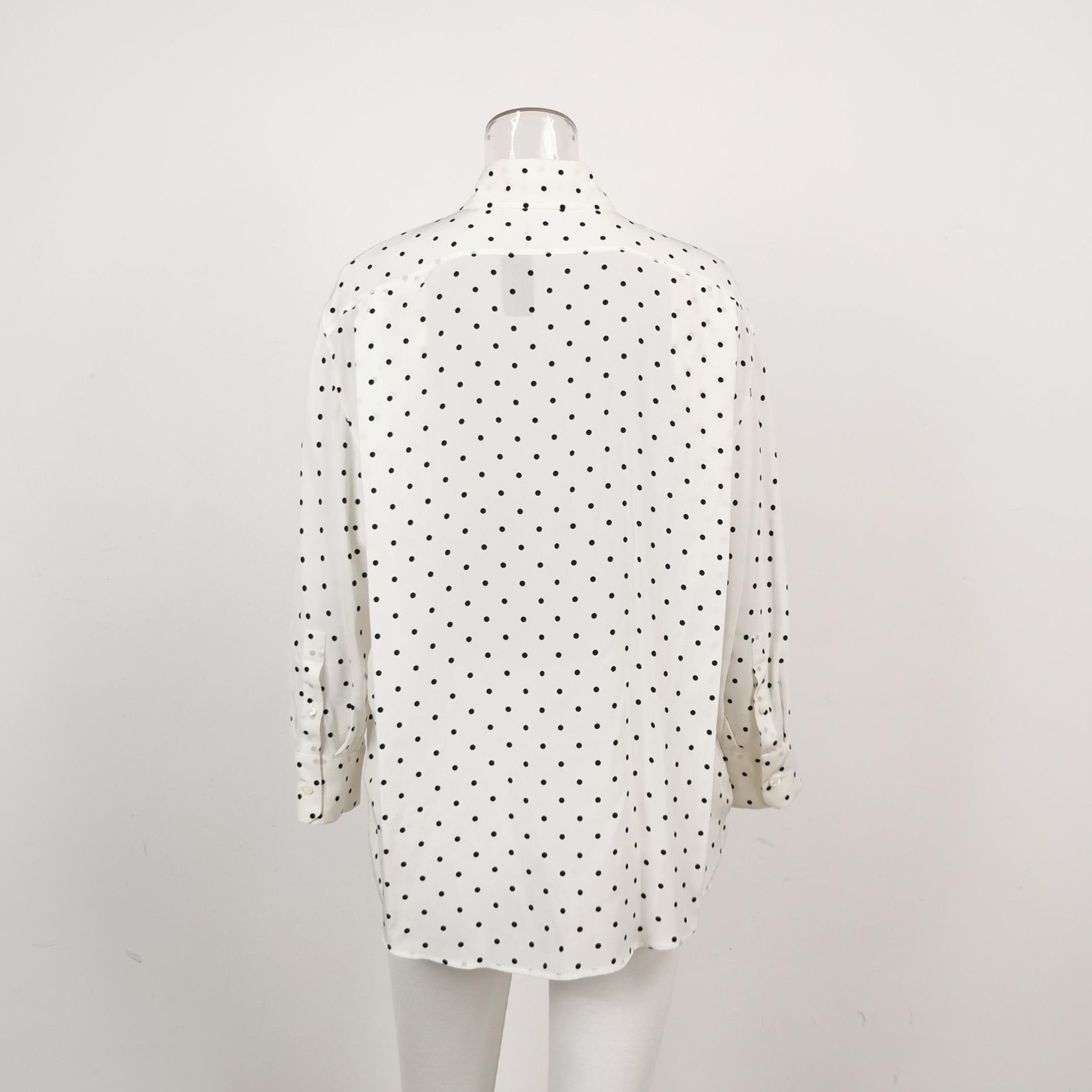 Prada Prada Polka Dot Silk Long Sleeve Shirt 0089 Size M / US 6-8 / IT 42-44 - 2 Thumbnail
