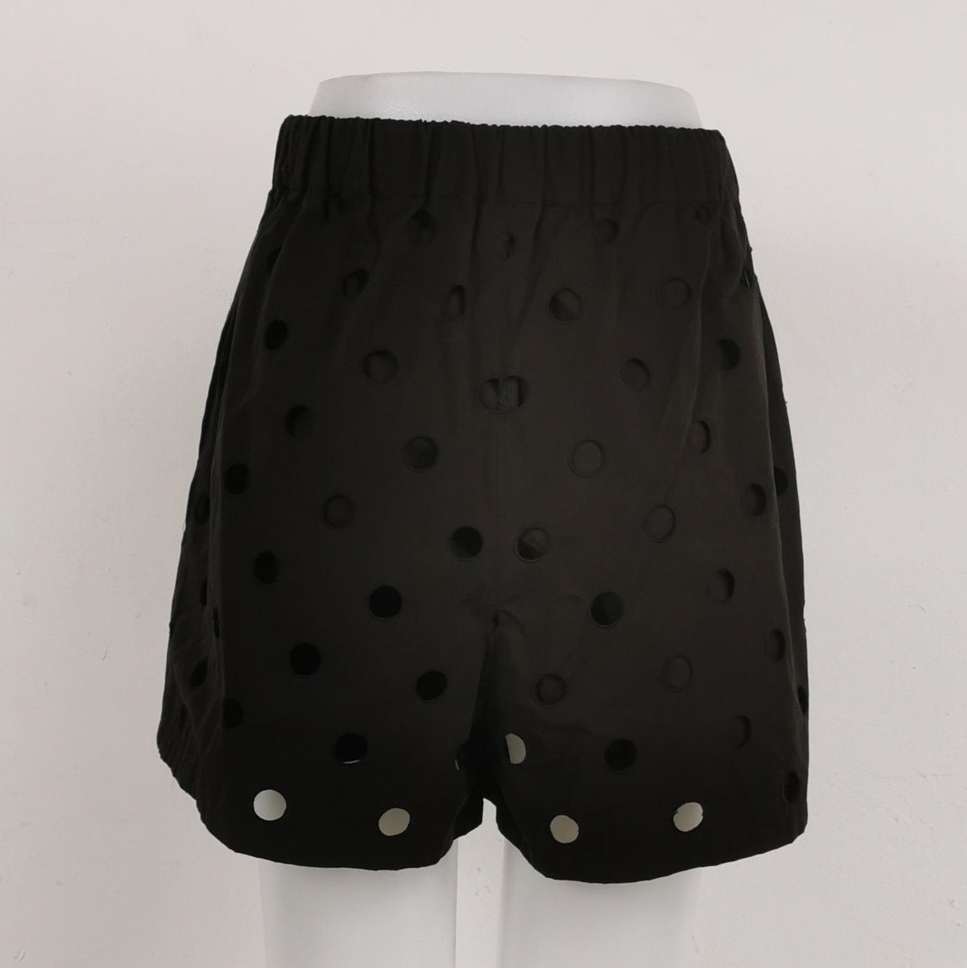 Prada Prada Black Cotton Polka Dot Shorts Size 38 0089 Size 38" / US 16 / IT 52 - 2 Thumbnail