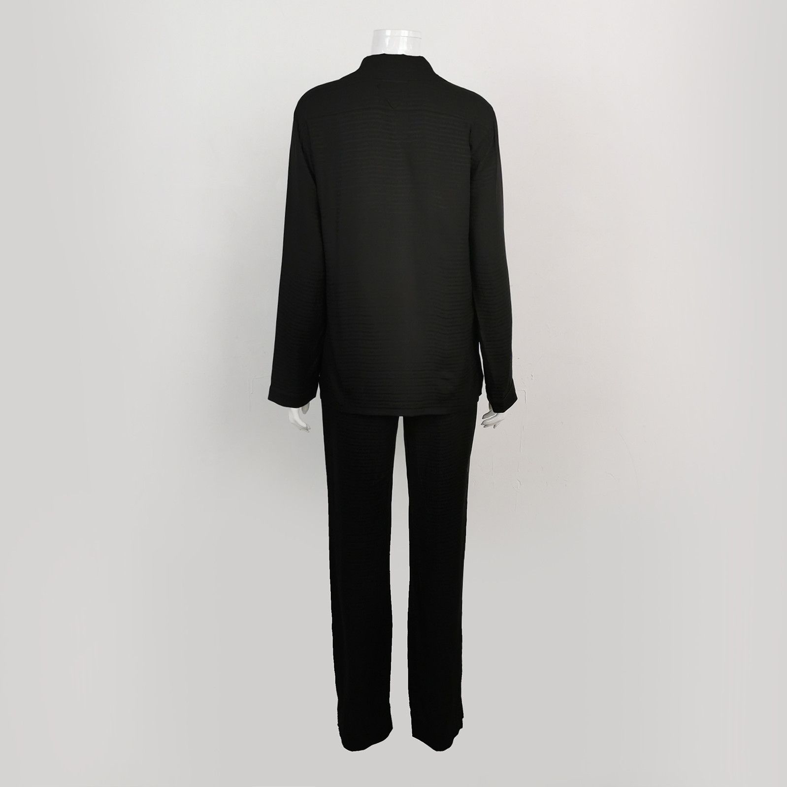 Prada Prada Black Silk Button-Up Long Sleeve Set 0089 Size XS / US 0-2 / IT 36-38 - 2 Thumbnail