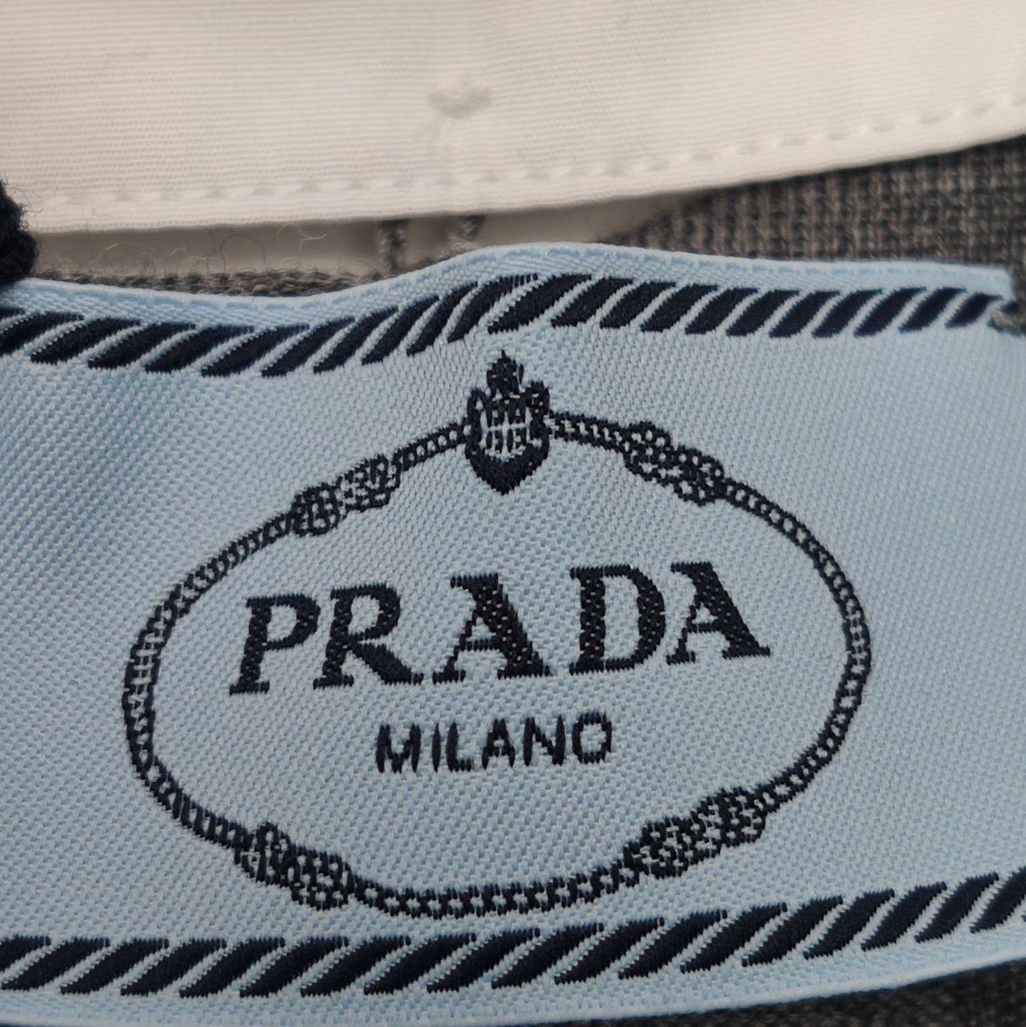 Prada Prada Grey Wool Knit Polo Long Sleeve Sweater 0089 Size S / US 4 / IT 40 - 4 Thumbnail
