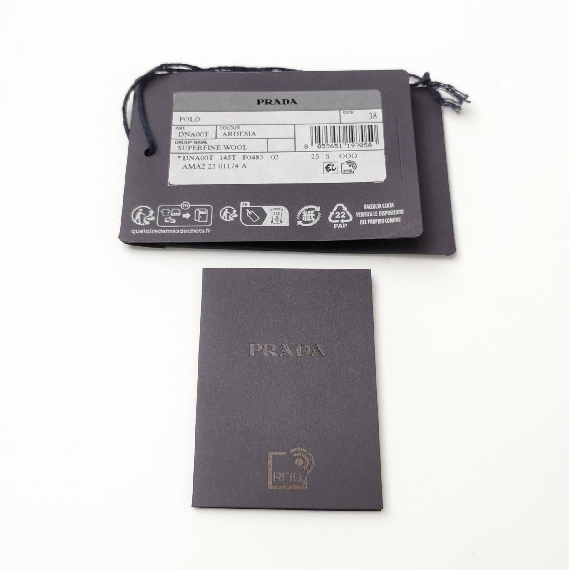 Prada Prada Grey Wool Knit Polo Long Sleeve Sweater 0089 Size S / US 4 / IT 40 - 3 Thumbnail