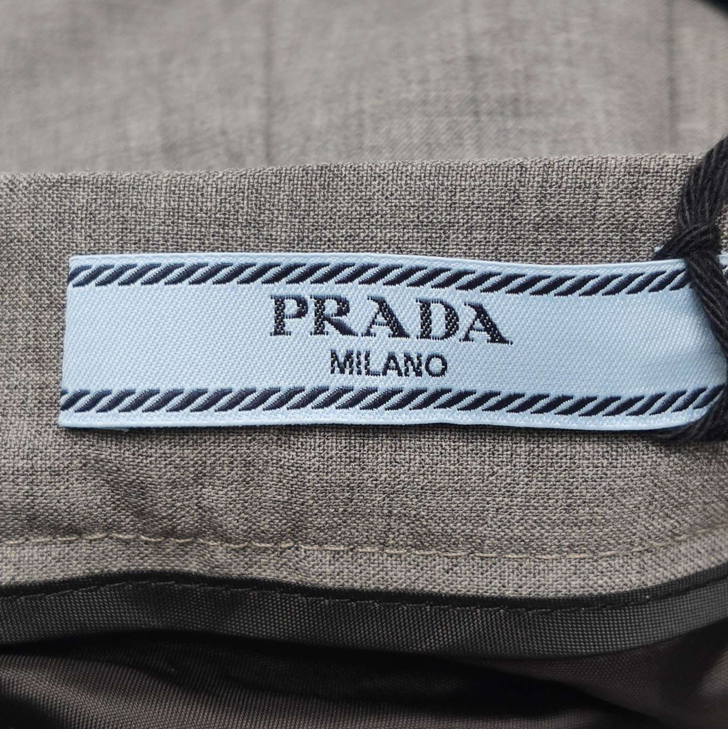 Prada Prada Gray Pleated Wool Midi Skirt 0089 Size 38" / US 16 / IT 52 - 3 Thumbnail