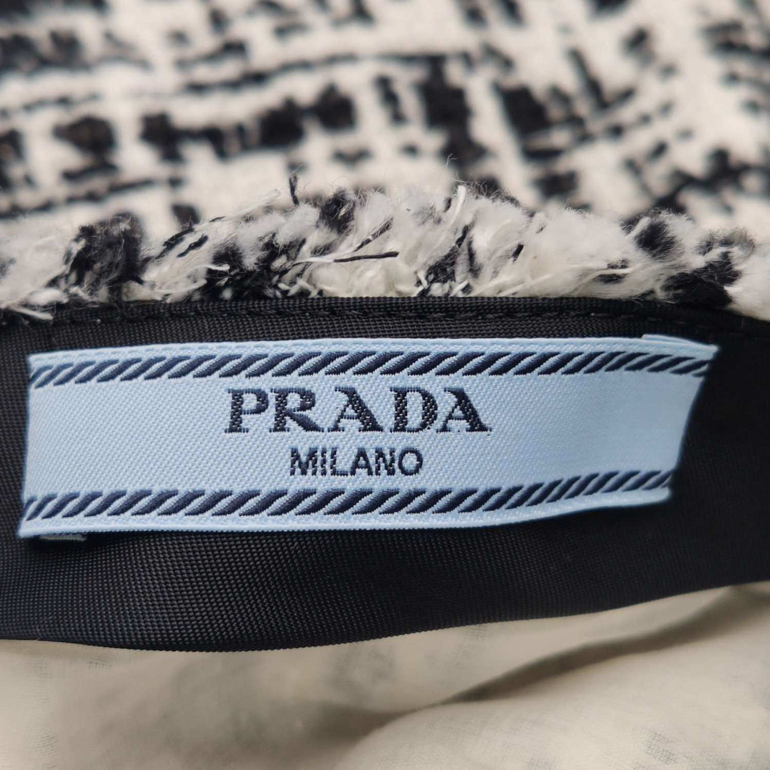 Prada Prada Color-Blocked Cotton-Linen Skirt Size 38 0089 Size 38" / US 16 / IT 52 - 5 Thumbnail