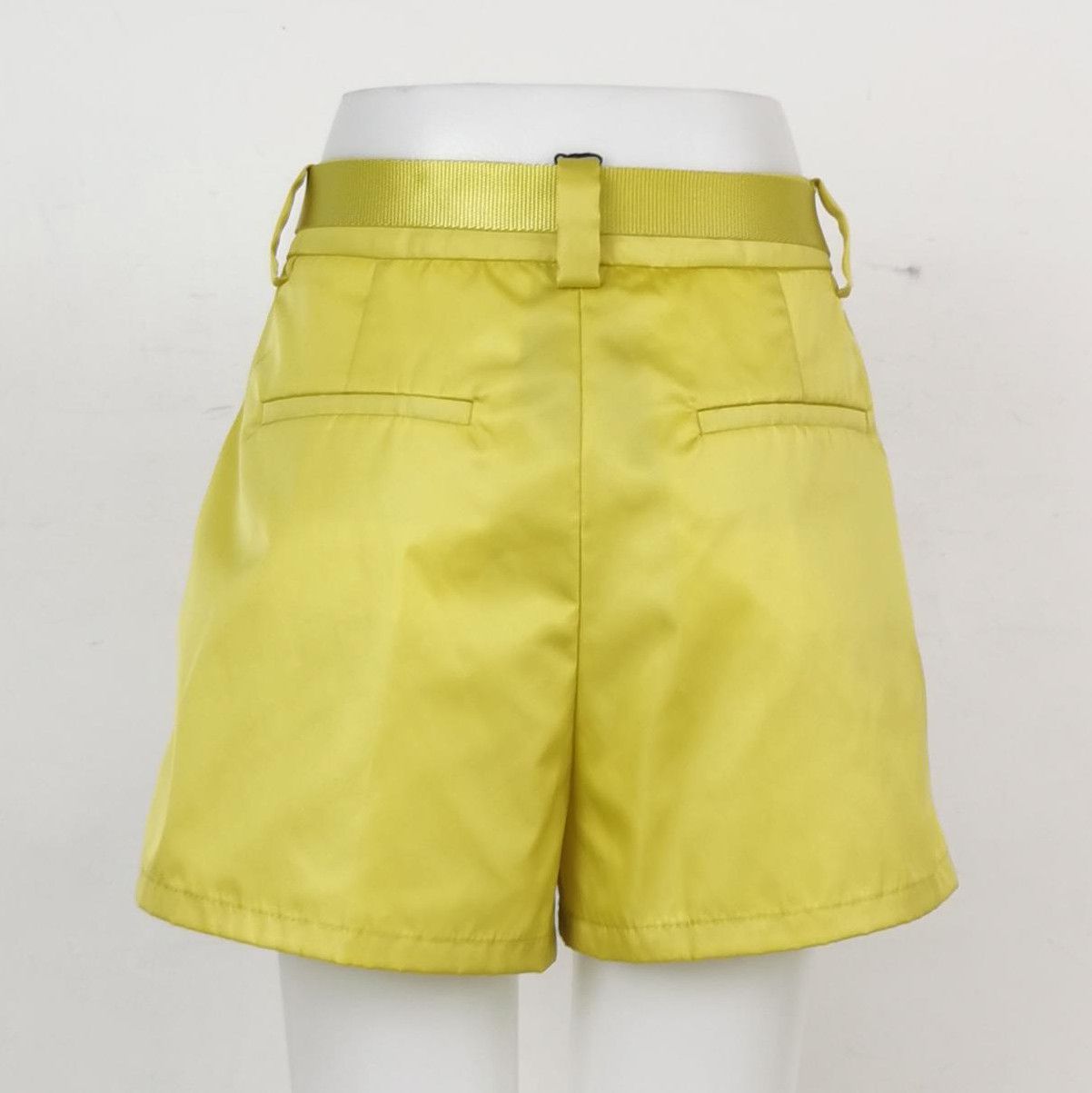 Prada Prada Yellow Belted Shorts with Pouch 0089 Size 40" / US 18 - 2 Thumbnail