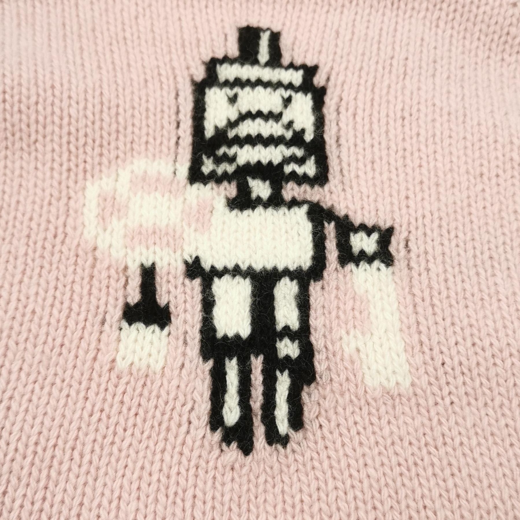 Prada Prada Wool Blend Robot Sweater in Pink 0089 Size S / US 4 / IT 40 - 3 Thumbnail
