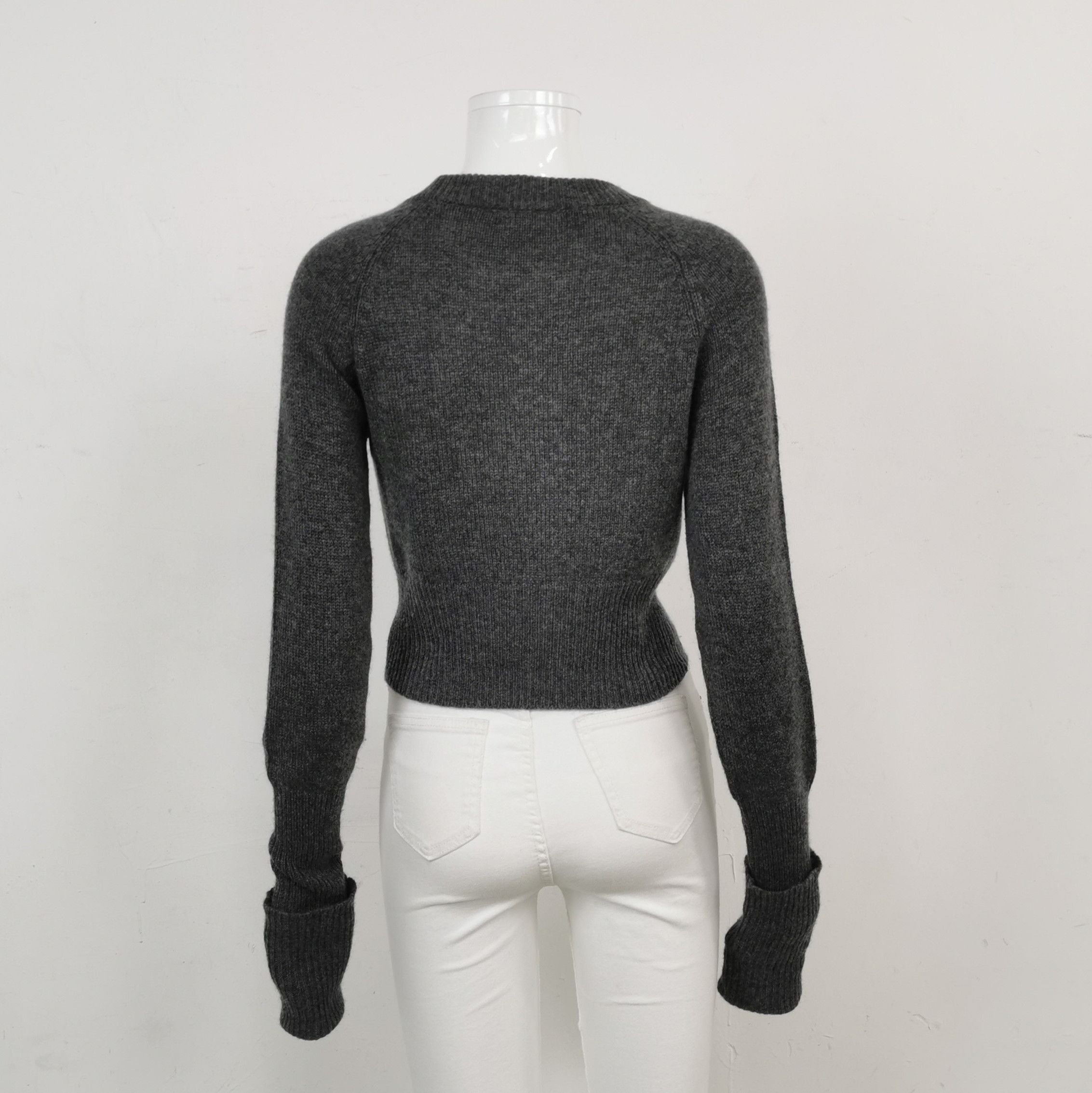 Prada Prada Cashmere Grey Round Neck Sweater 0089 Size L / US 10 / IT 46 - 2 Thumbnail