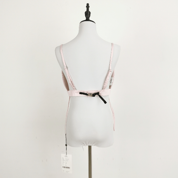 Prada Prada Triangle Logo Crop Top in Soft Pink 0089 Size L / US 10 / IT 46 - 3 Thumbnail
