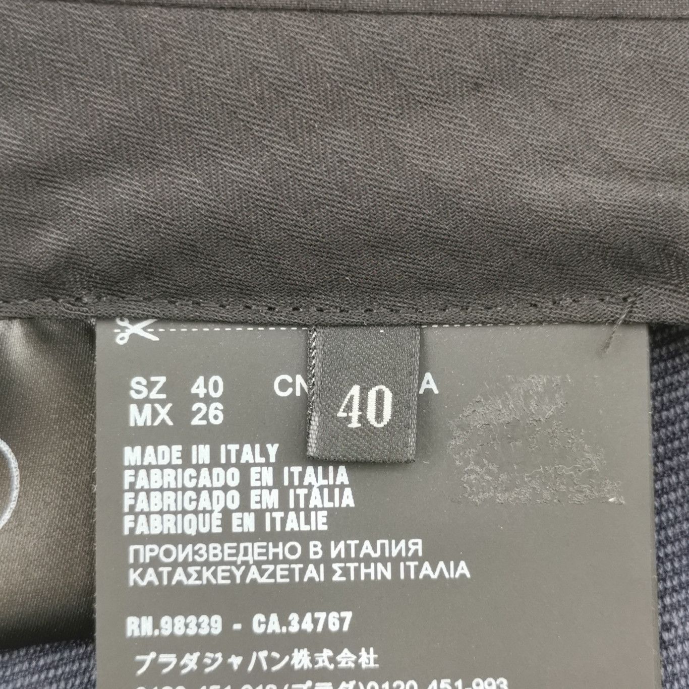 Prada Prada Cotton Logo Trousers in Size 40 0089 Size 40" / US 18 - 4 Thumbnail