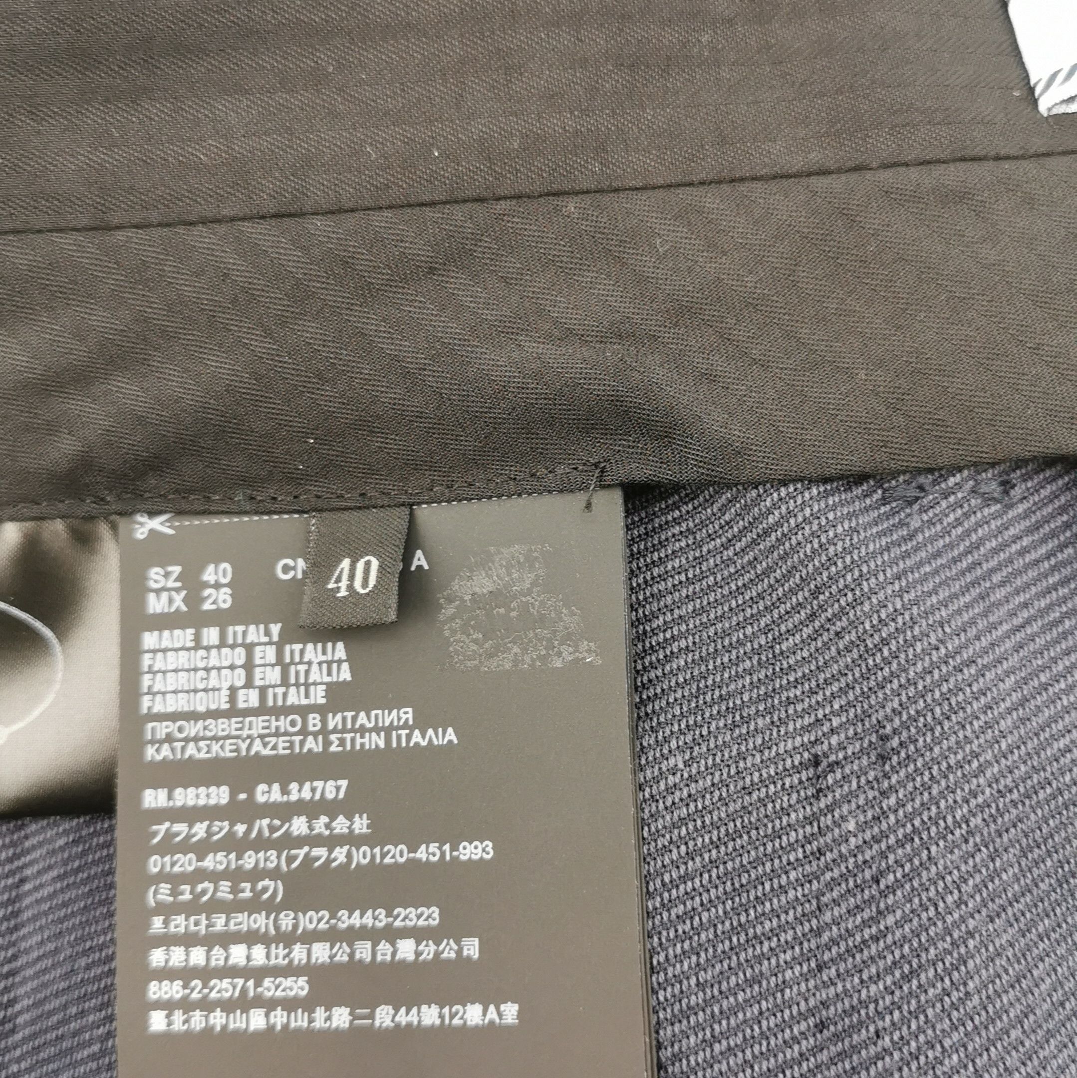 Prada Prada Cotton Logo Trousers in Size 40 0089 Size 40" / US 18 - 7 Thumbnail