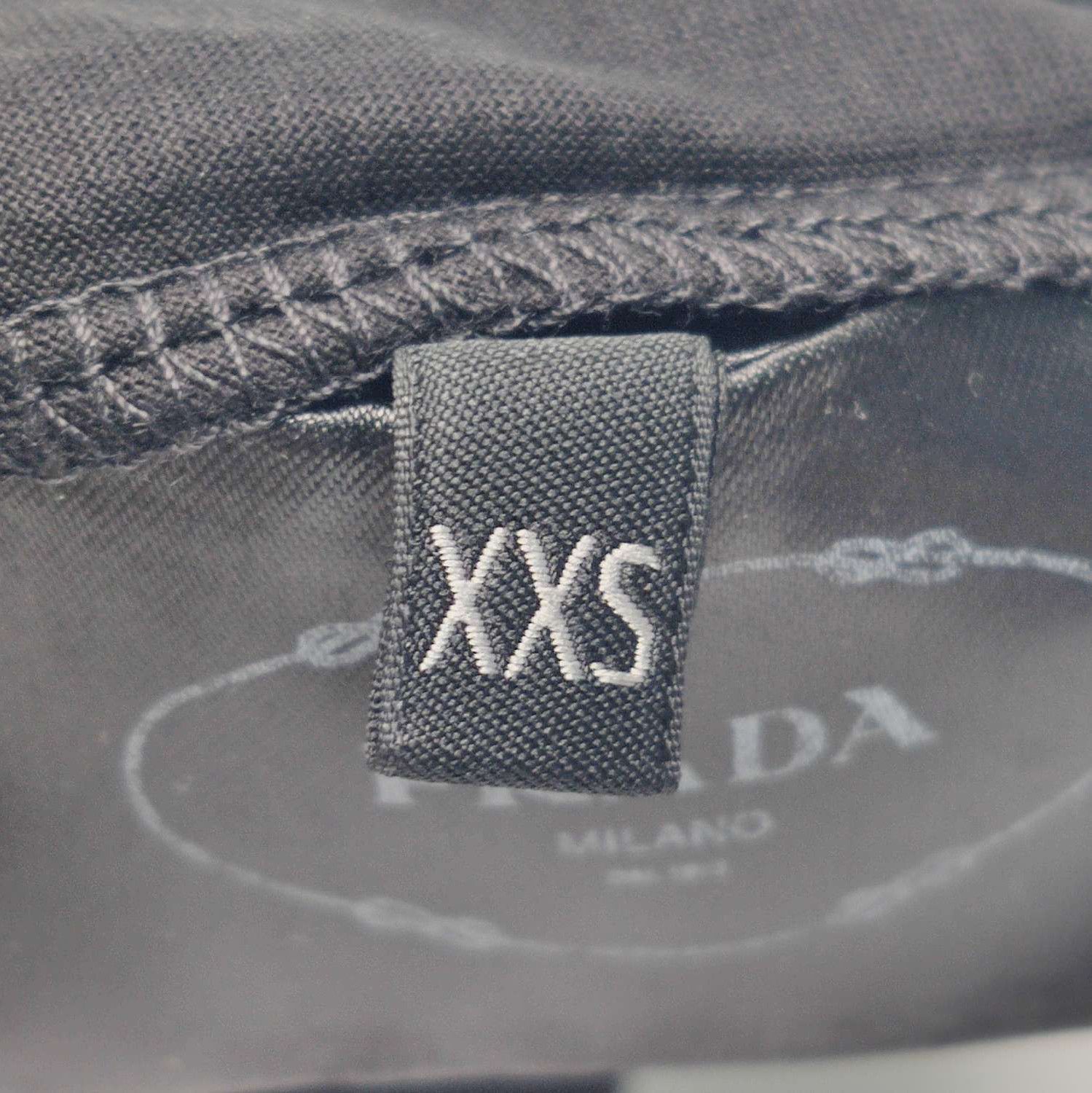 Prada Prada Black Cotton Logo T-Shirt XXS - dmc Size XXS / US 00 / IT 34 - 6 Thumbnail