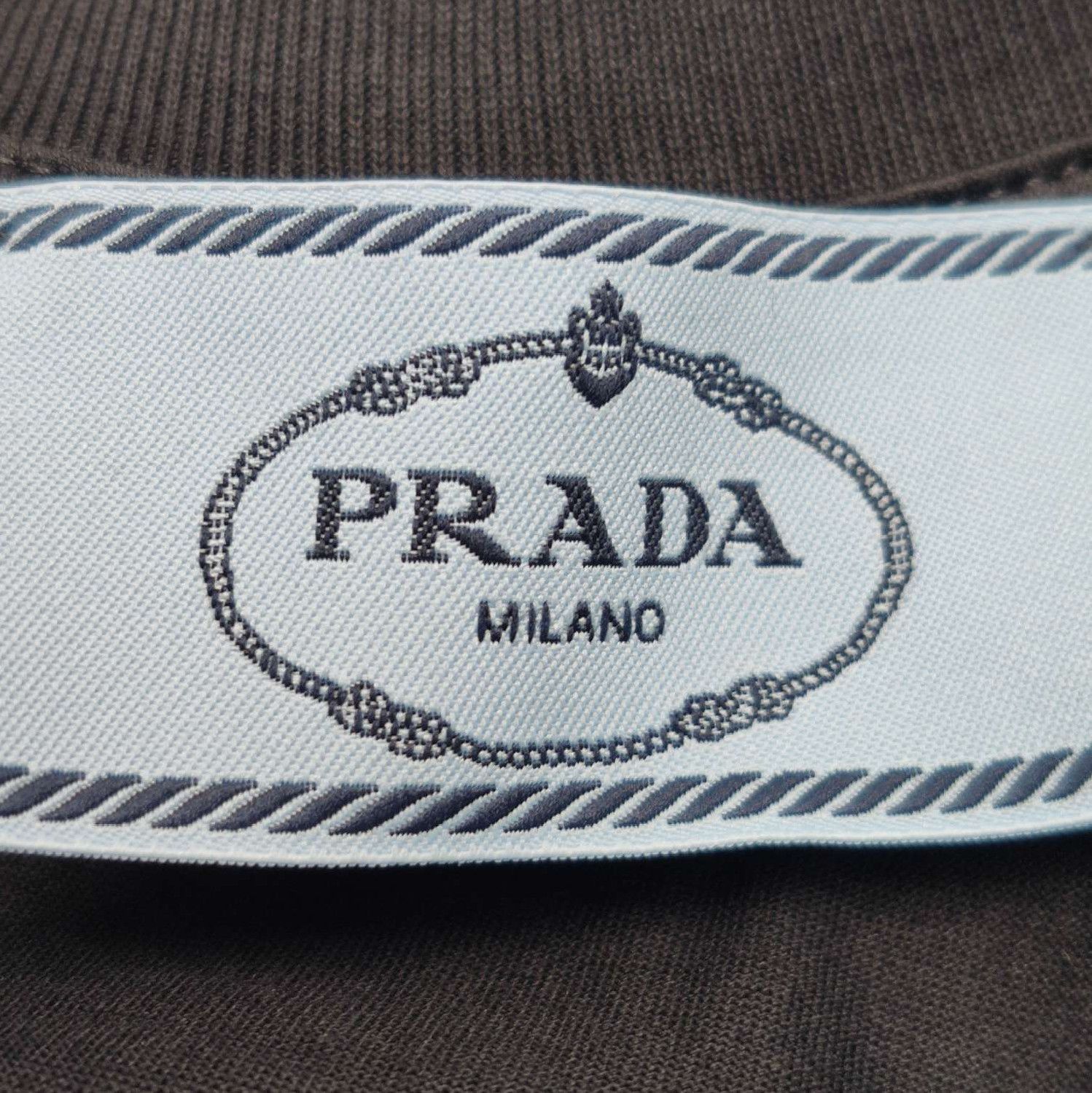 Prada Prada Black Cotton Logo T-Shirt XXS - dmc Size XXS / US 00 / IT 34 - 5 Thumbnail