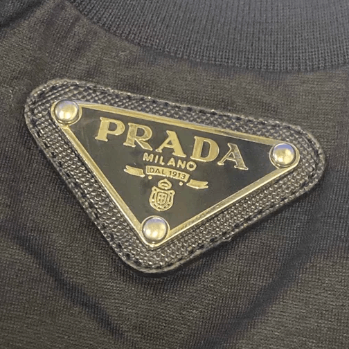 Prada Prada Black Cotton Logo T-Shirt XXS - dmc Size XXS / US 00 / IT 34 - 10 Thumbnail