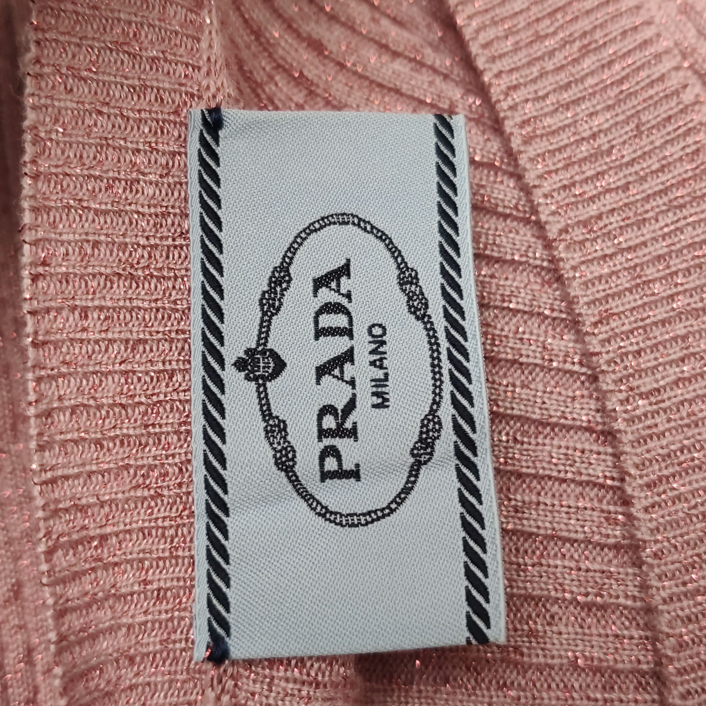 Prada Prada Ribbed Wool Silk Blend Knit Top - dmc Size L / US 10 / IT 46 - 4 Thumbnail