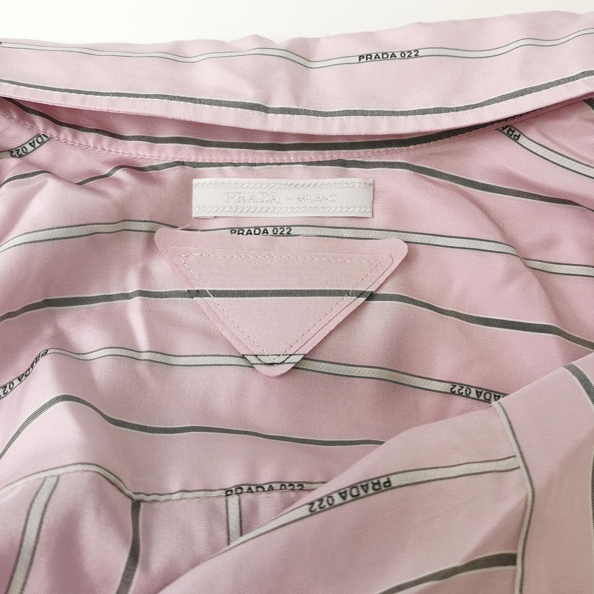 Prada Prada Striped Silk Waist Tie Dress - dmc Size S / US 4 / IT 40 - 5 Thumbnail