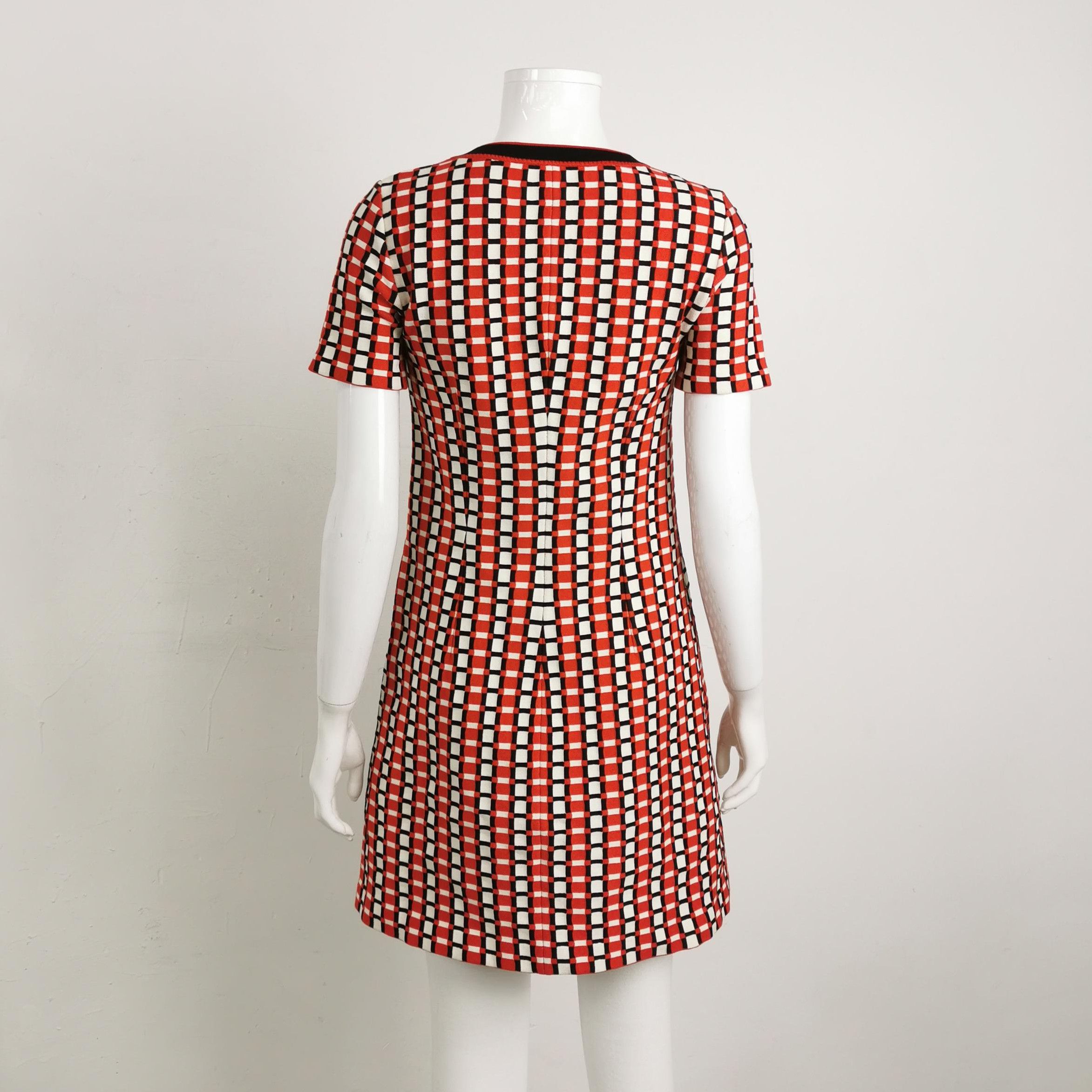 Prada Prada Colorful Printed Round Neck Mini Dress - dmc Size S / US 4 / IT 40 - 2 Thumbnail