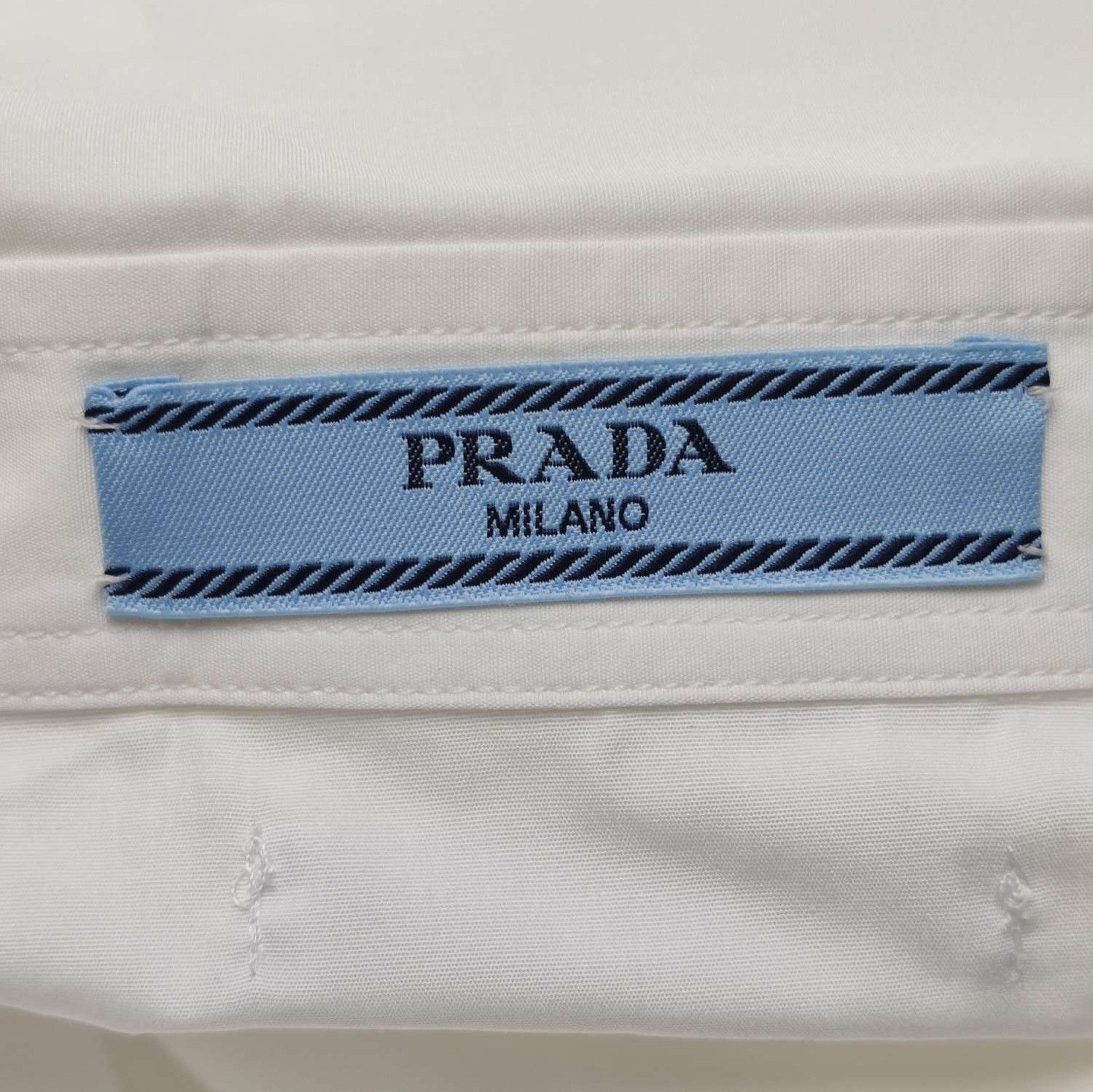 Prada Prada Classic White Cotton Ruffled Shirt - dmc Size S / US 4 / IT 40 - 6 Thumbnail