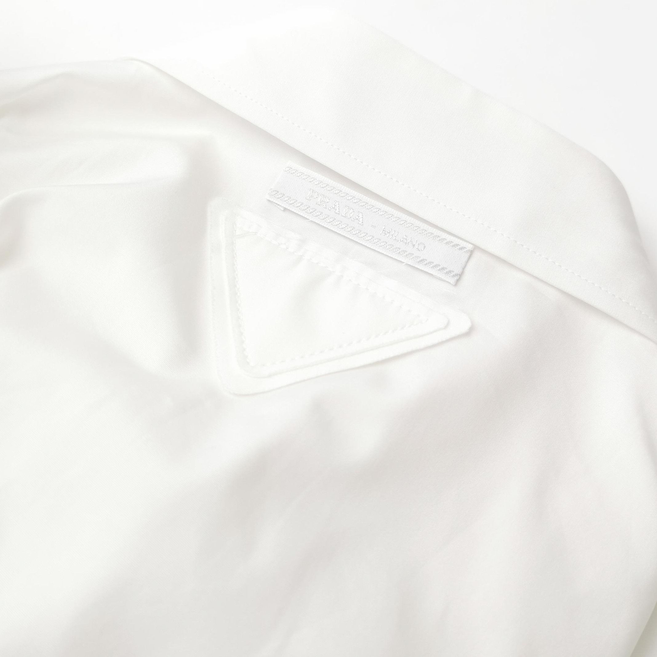 Prada Prada Classic White Cotton Ruffled Shirt - dmc Size S / US 4 / IT 40 - 3 Thumbnail